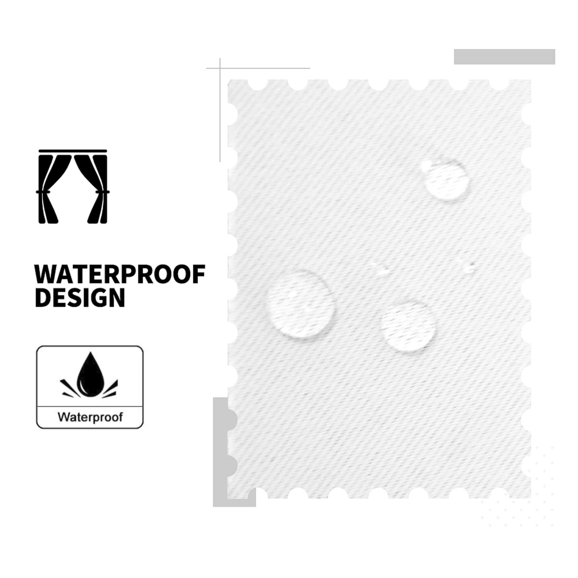 SNOWCITY Blackout Curtains White - Grommet Top