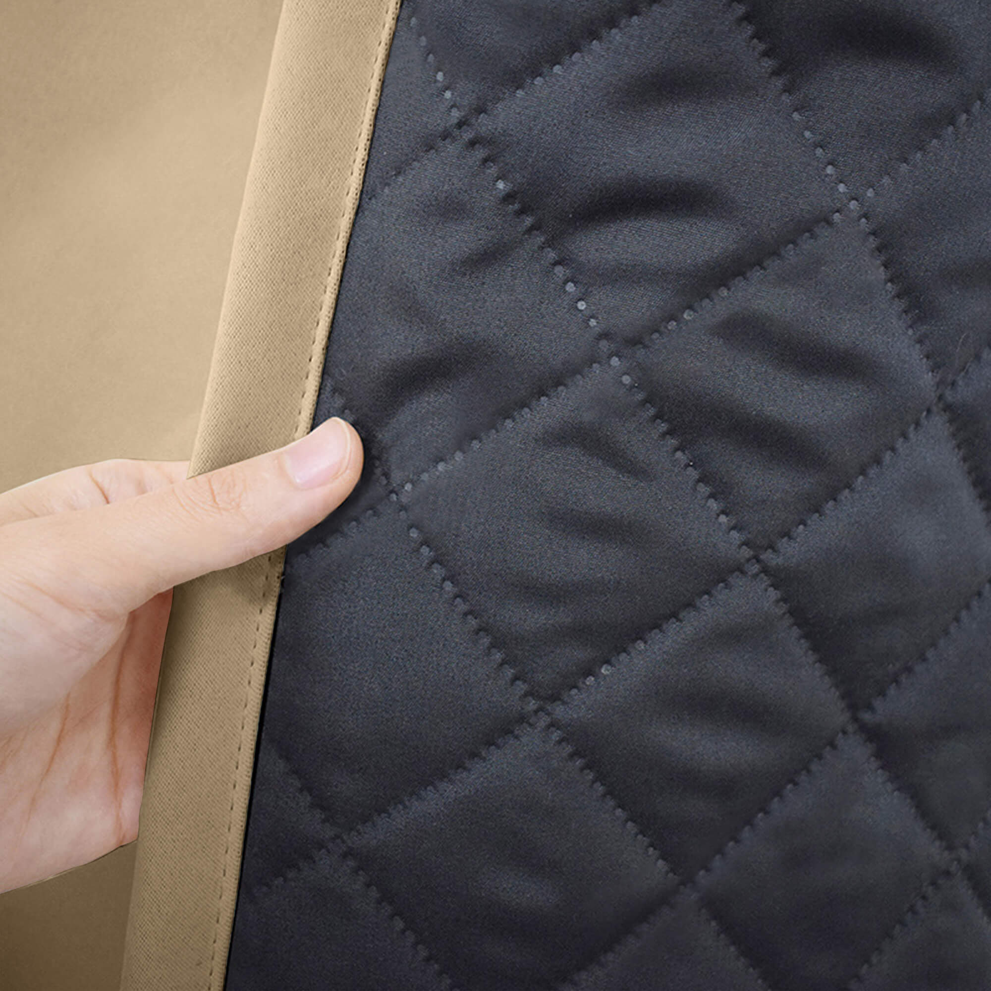 Insulated Outdoor Curtains for Winter - Creamy Beige