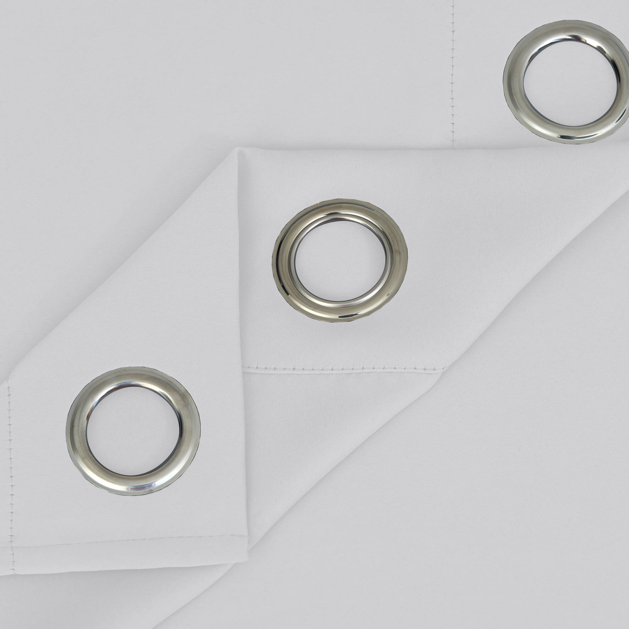 SNOWCITY Blackout Curtains White - Grommet Top