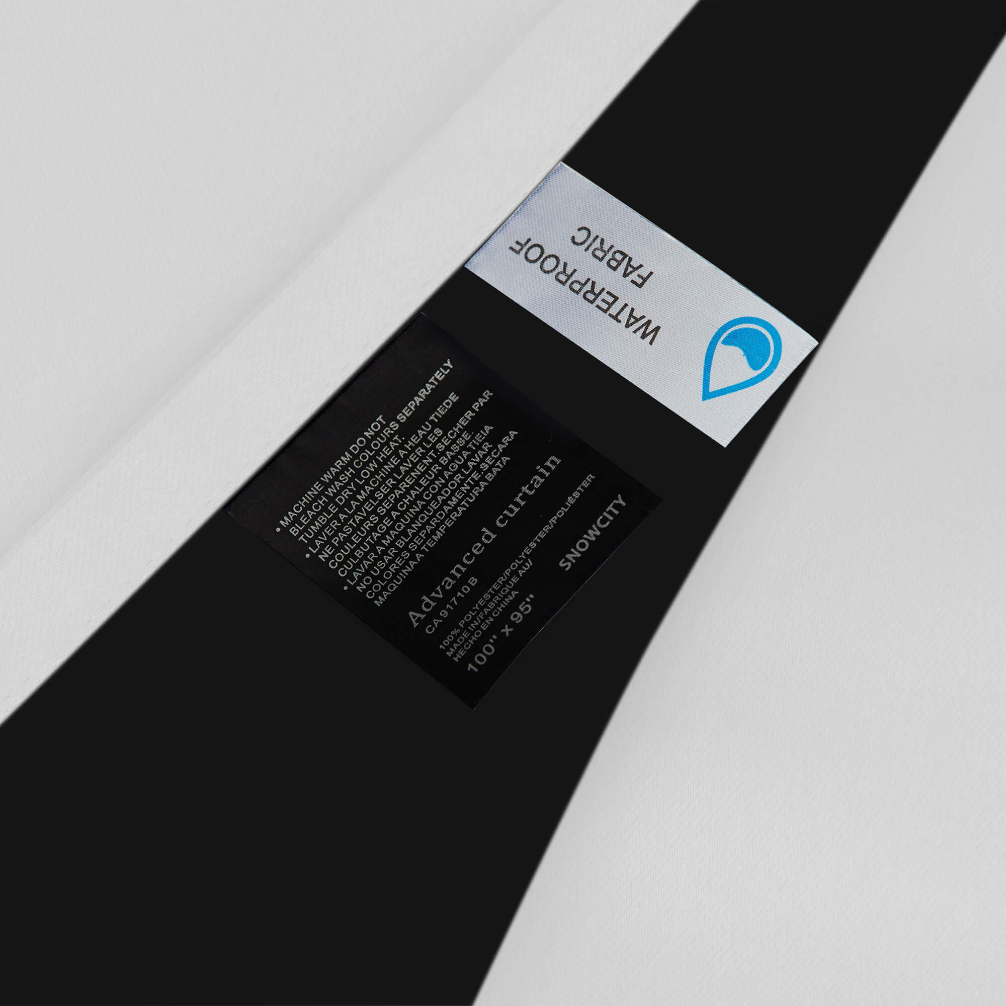 SNOWCITY Blackout Curtains White - Grommet Top