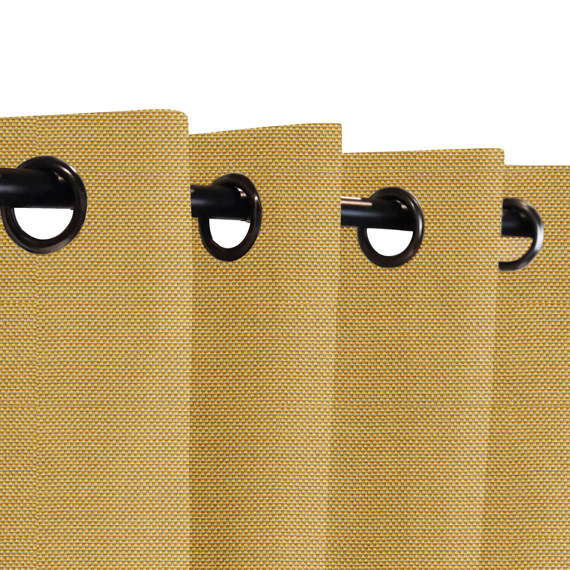 SNOWCITY Custom Sized Outdoor Curtains - Sunflower Yellow