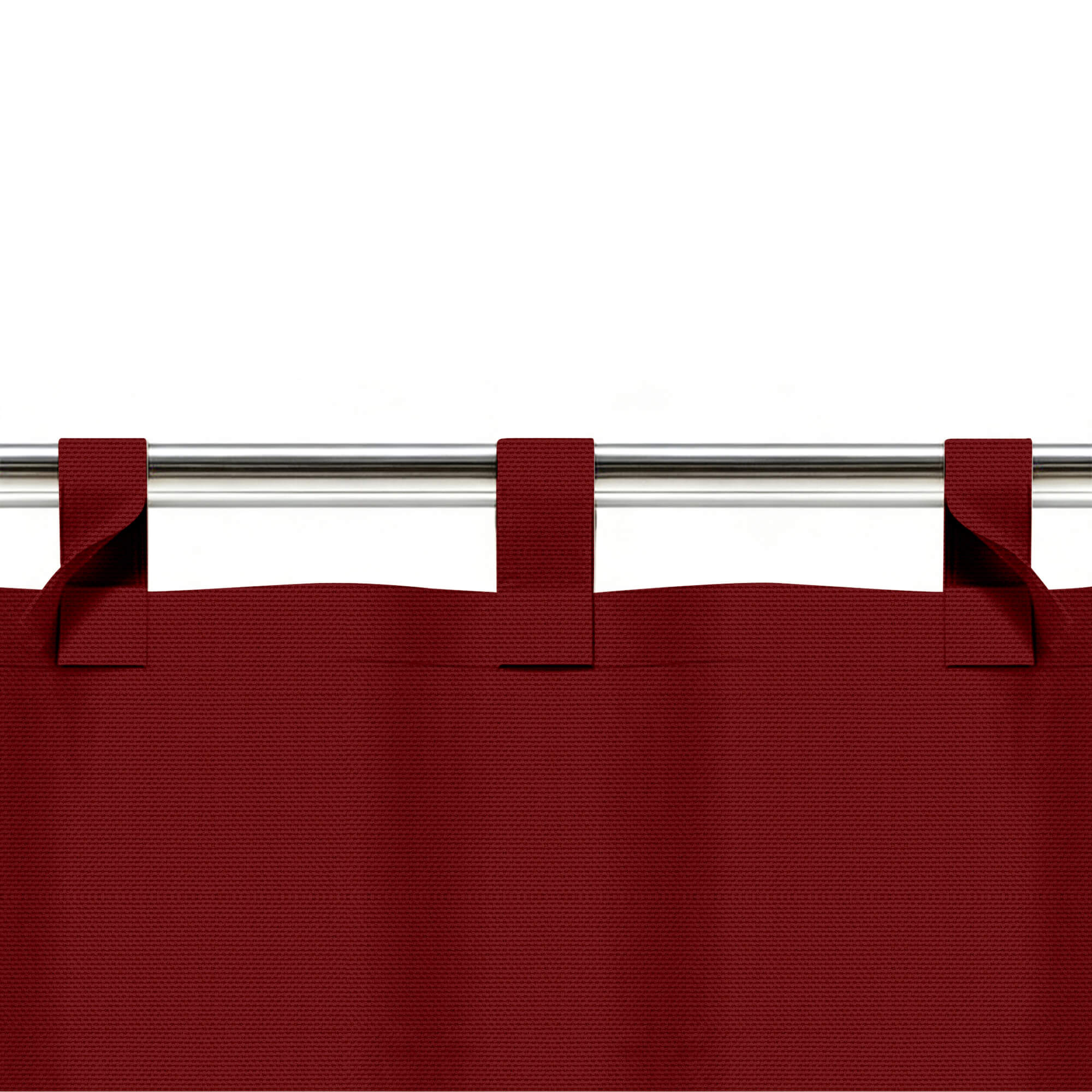 SNOWCITY Custom Sized Outdoor Curtains - Burgundy Red