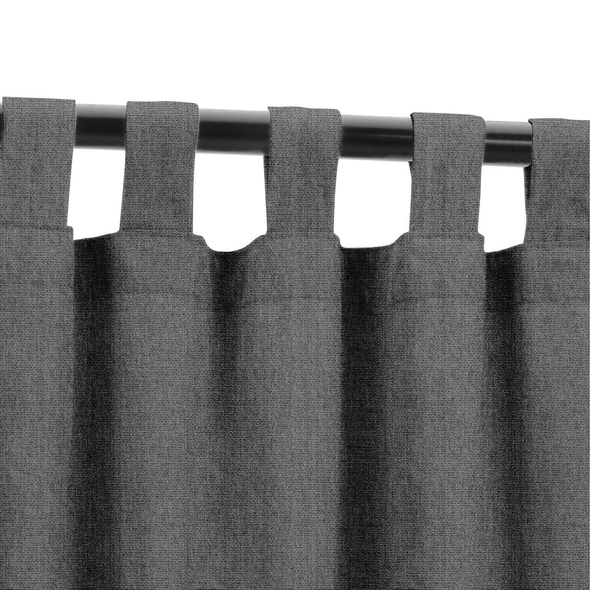 SNOWCITY Custom Sized Outdoor Curtains - Slate Black