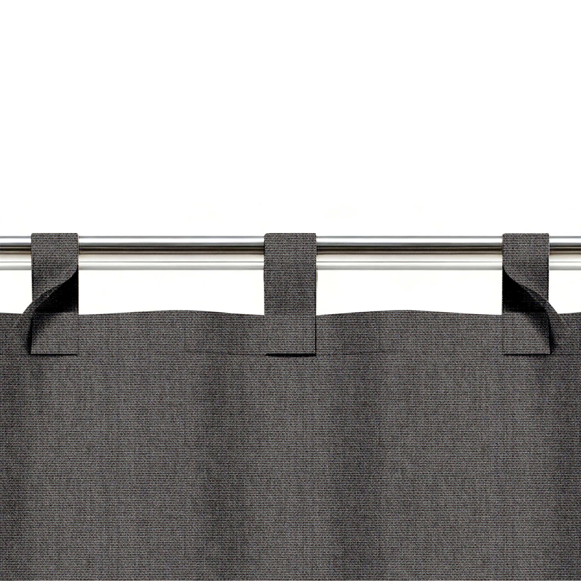 SNOWCITY Custom Sized Outdoor Curtains - Slate Black