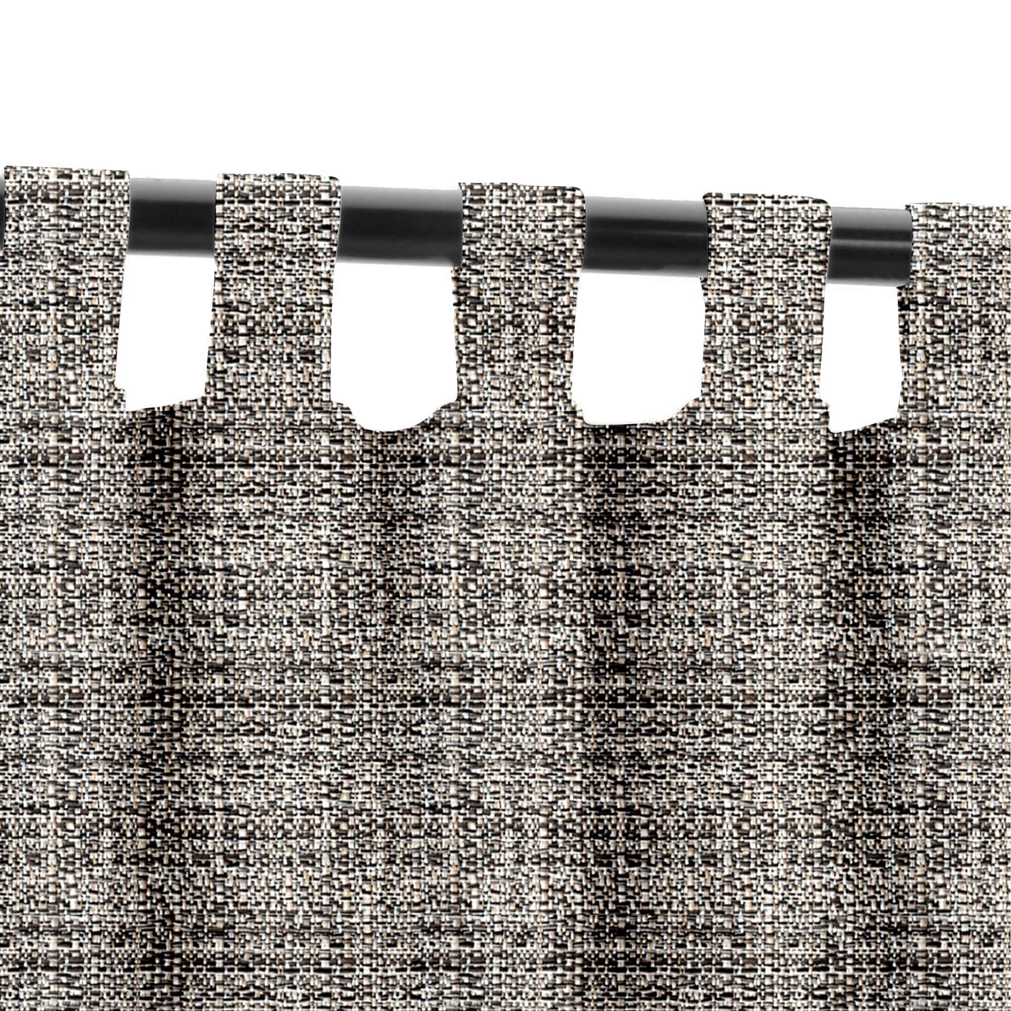 SNOWCITY Custom Sized Outdoor Curtains - Graphite Houndstooth