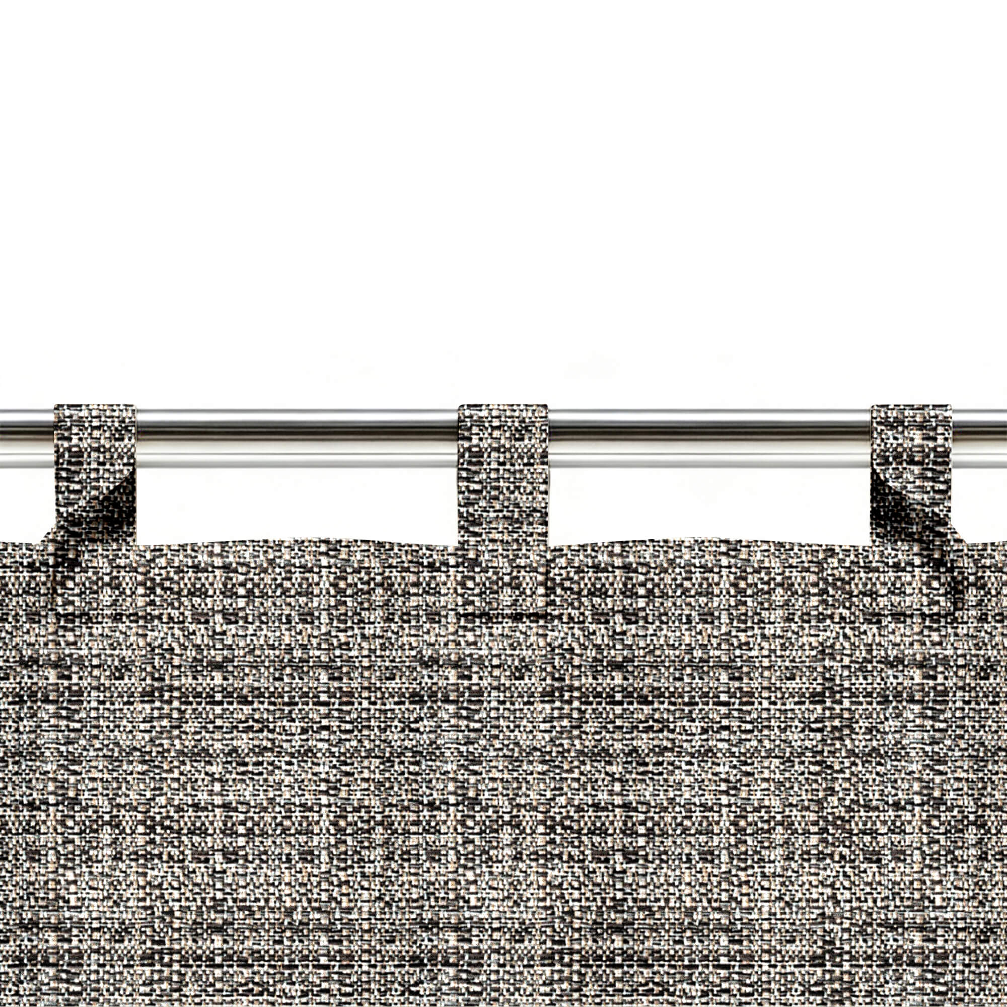 SNOWCITY Custom Sized Outdoor Curtains - Graphite Houndstooth