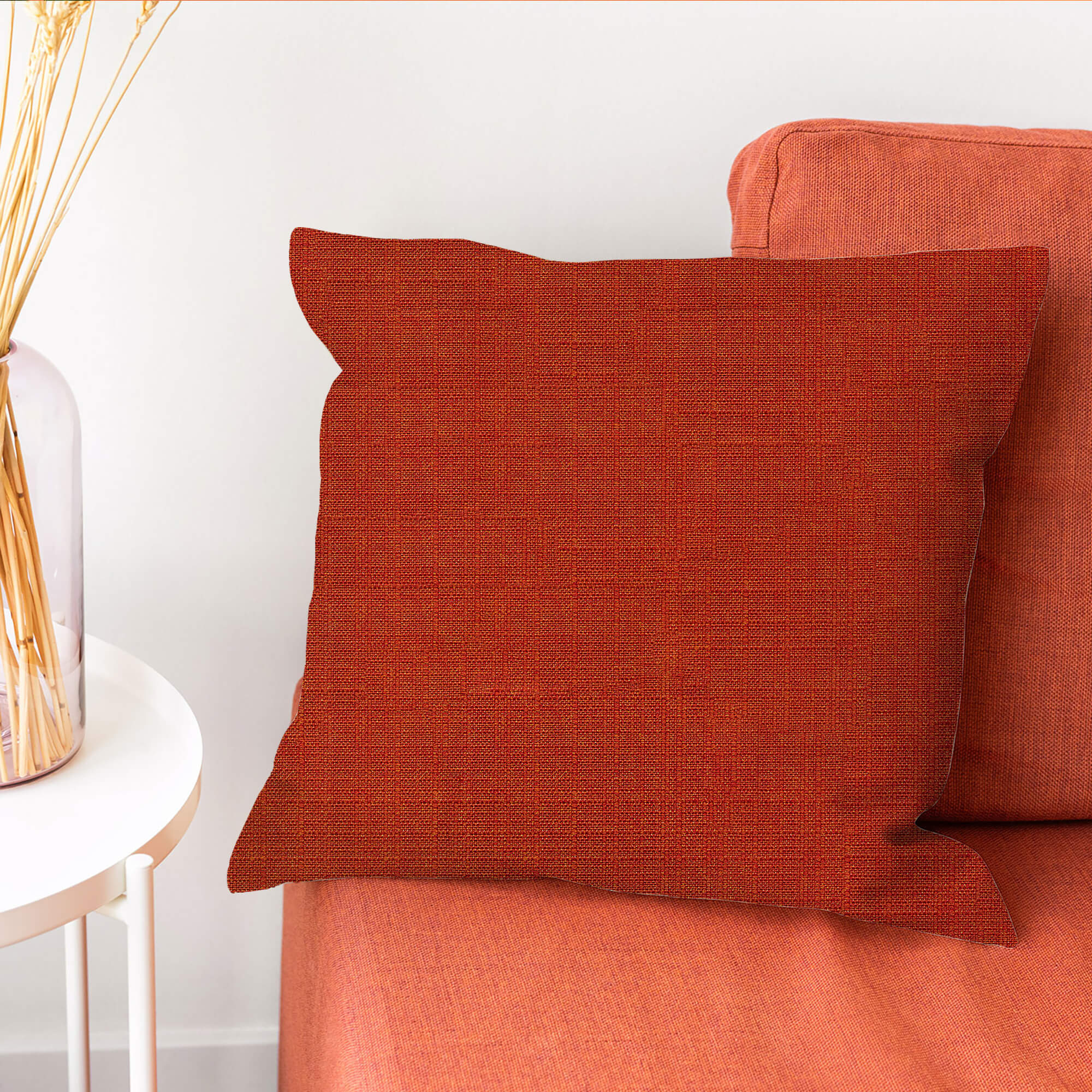 PENGI Waterproof Outdoor Pillow Cover 1 Pcs - Linen Burnt Orange