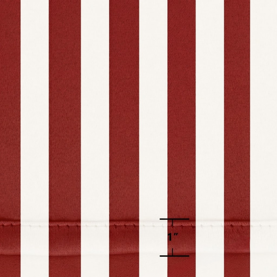 SNOWCITY Classic Red Striped Outdoor Curtains Waterproof 1 Panel