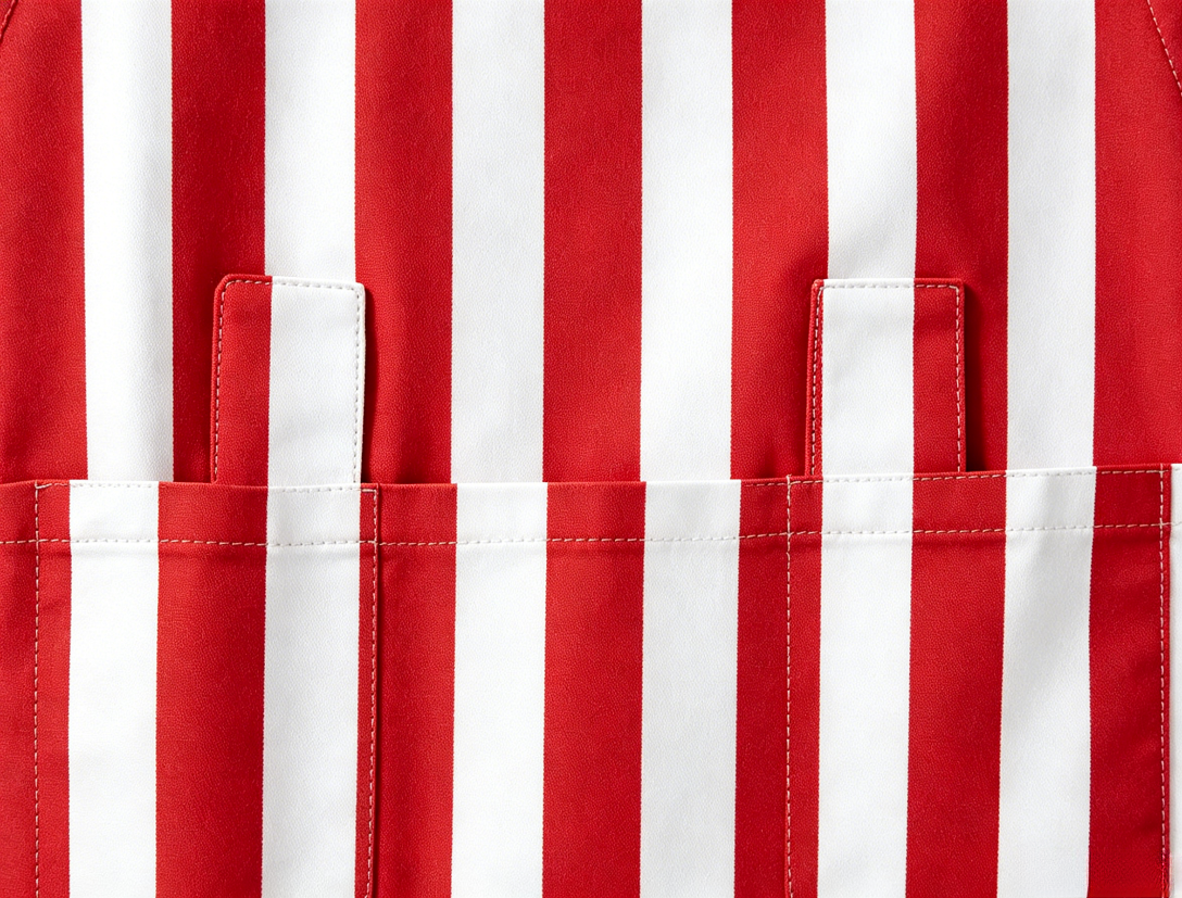 SNOWCITY Classic Red Striped Outdoor Curtains Waterproof 1 Panel