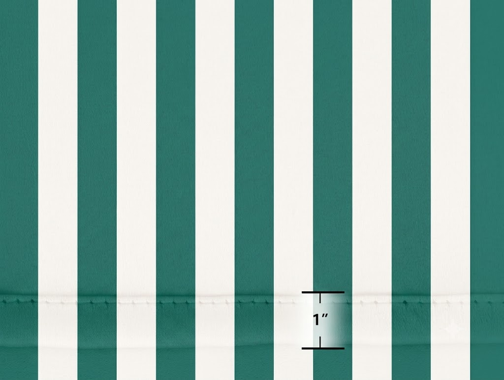 SNOWCITY Teal Striped Outdoor Curtains Waterproof 1 Panel