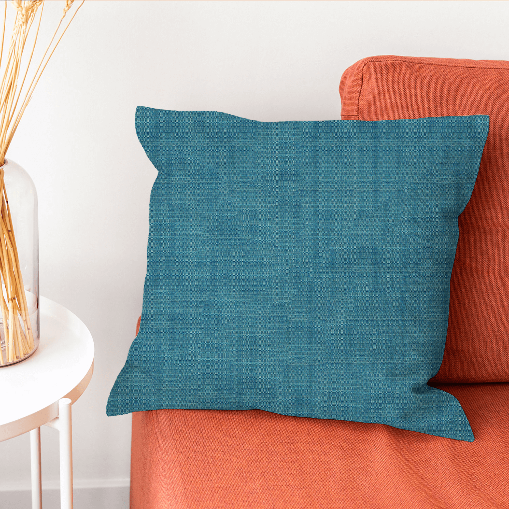 PENGI Waterproof Outdoor Pillow Cover 1 Pcs - Linen Storm Blue