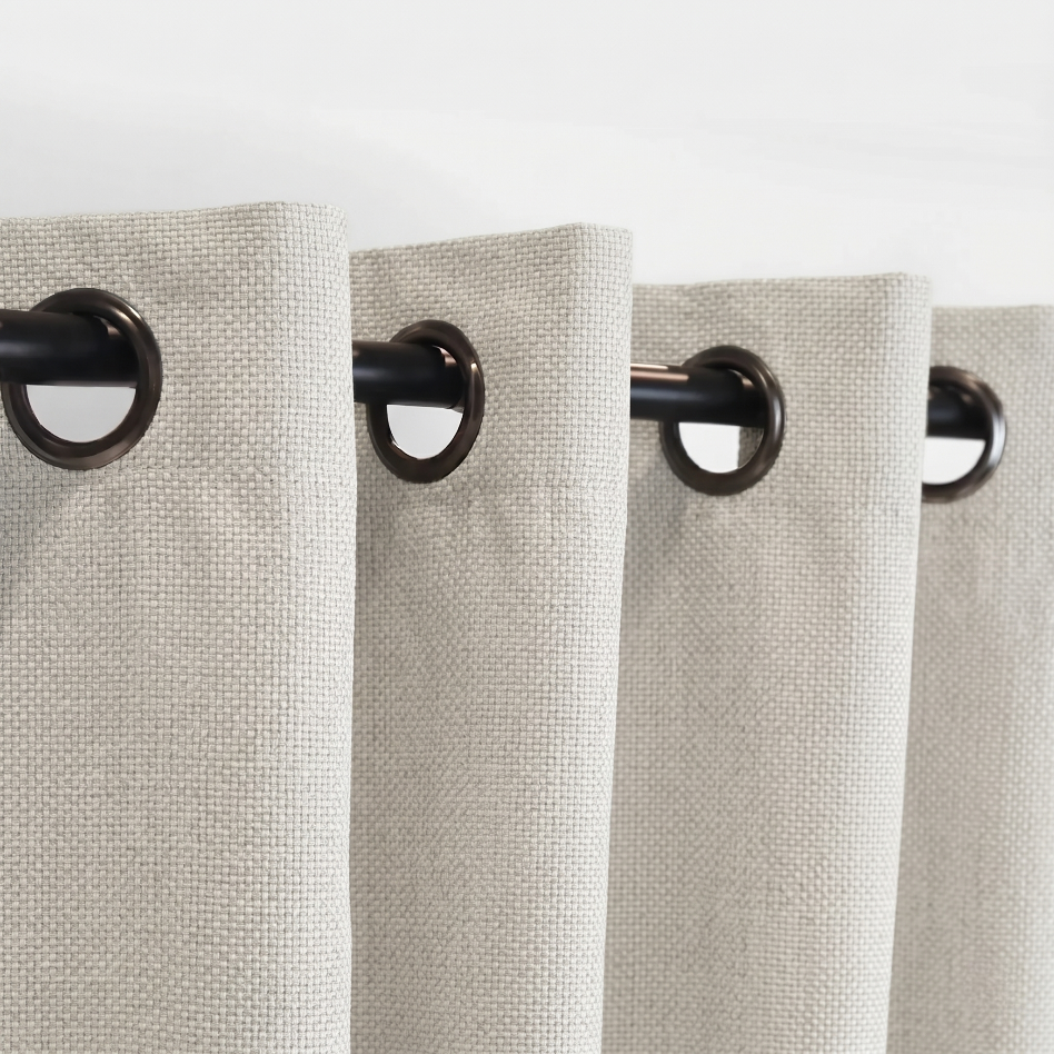 PENGI Outdoor Curtains Waterproof- Canvas Frost White