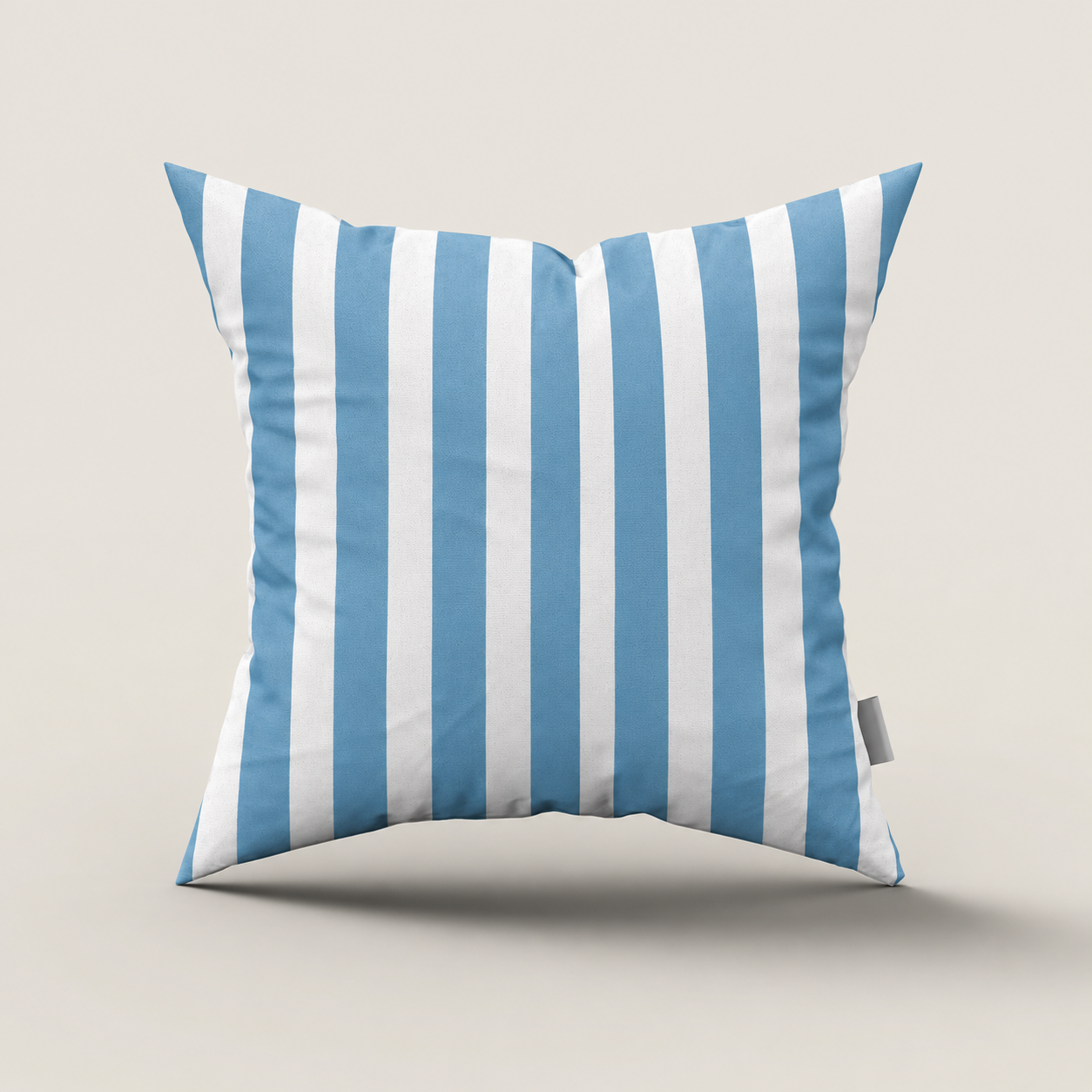 SNOWCITY Striped Outdoor Waterproof Throw Pillow with Insert - Blue Curacao