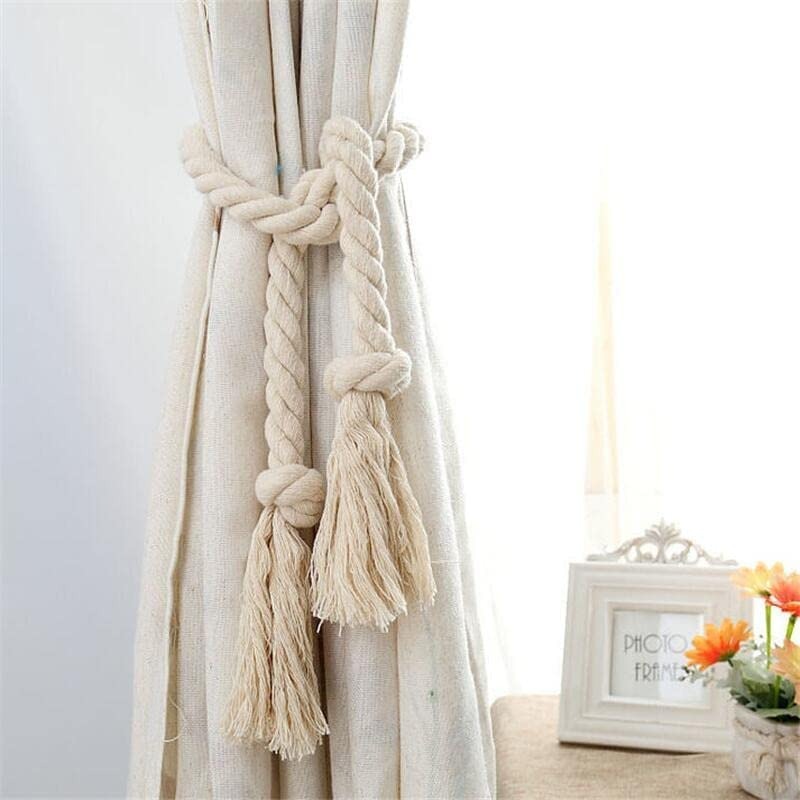 SNOWCITY Cotton Curtain Tiebacks Rope, 1 Pcs