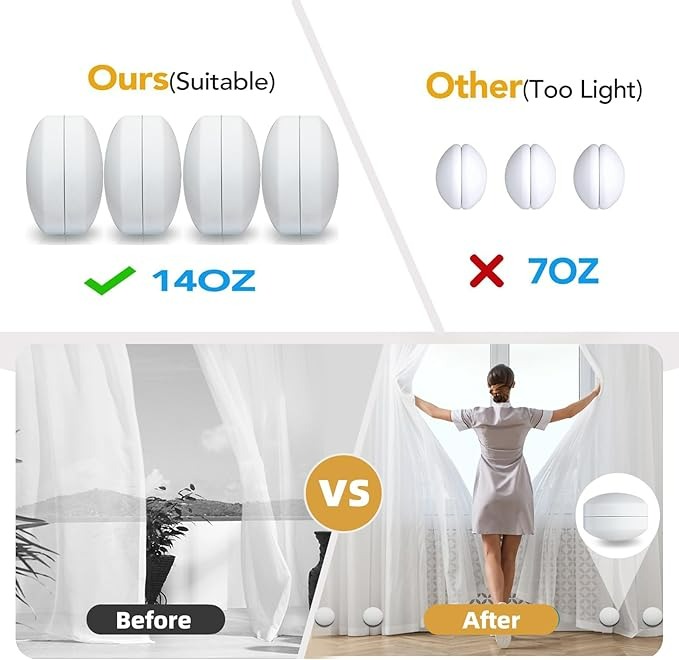 Outdoor curtain weights