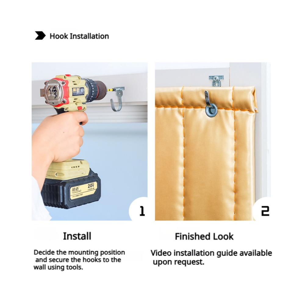 SNOWCITY Outdoor Magnetic Thermal Insulated Door Curtain