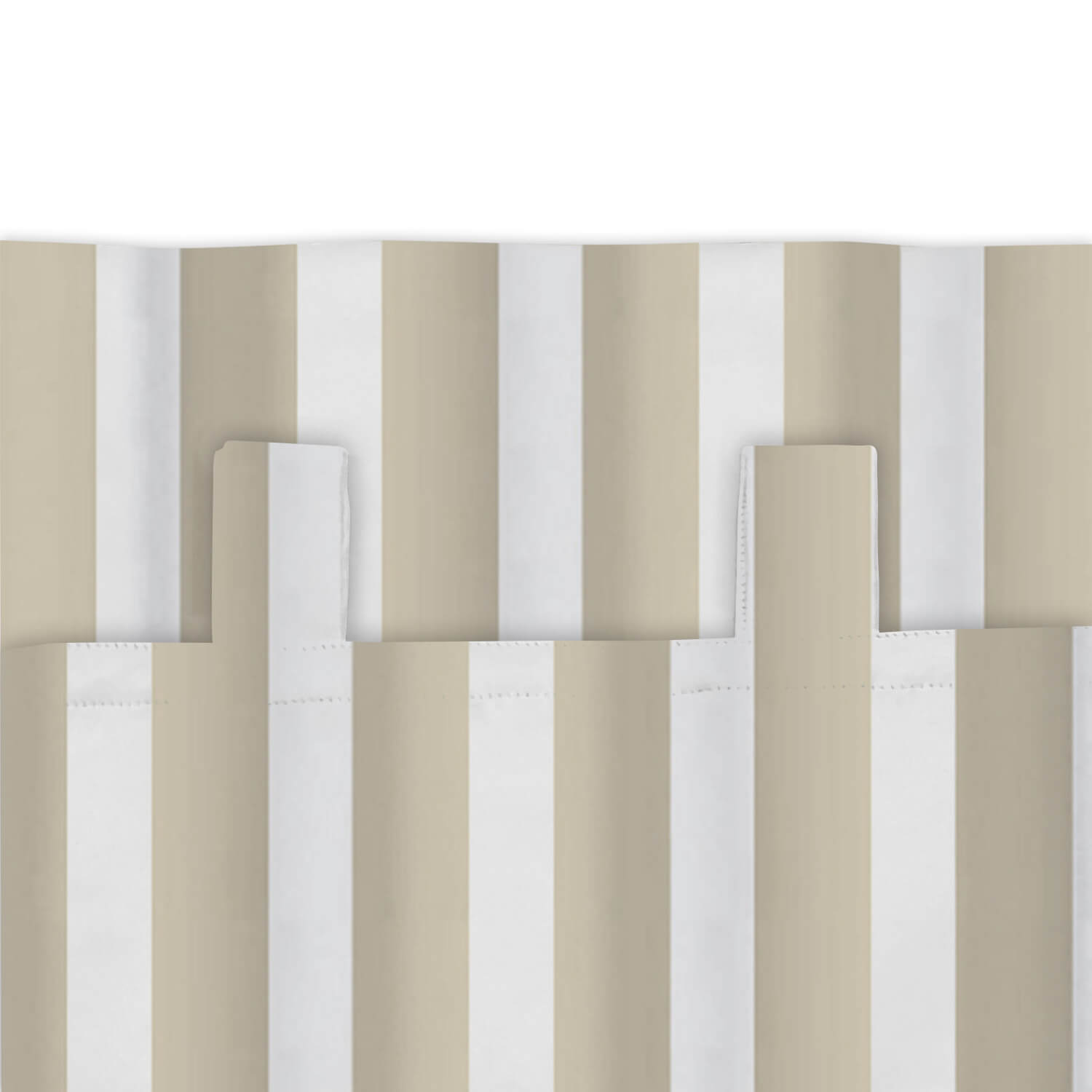 Striped Outdoor Curtains  Waterproof 1 Panel Beige