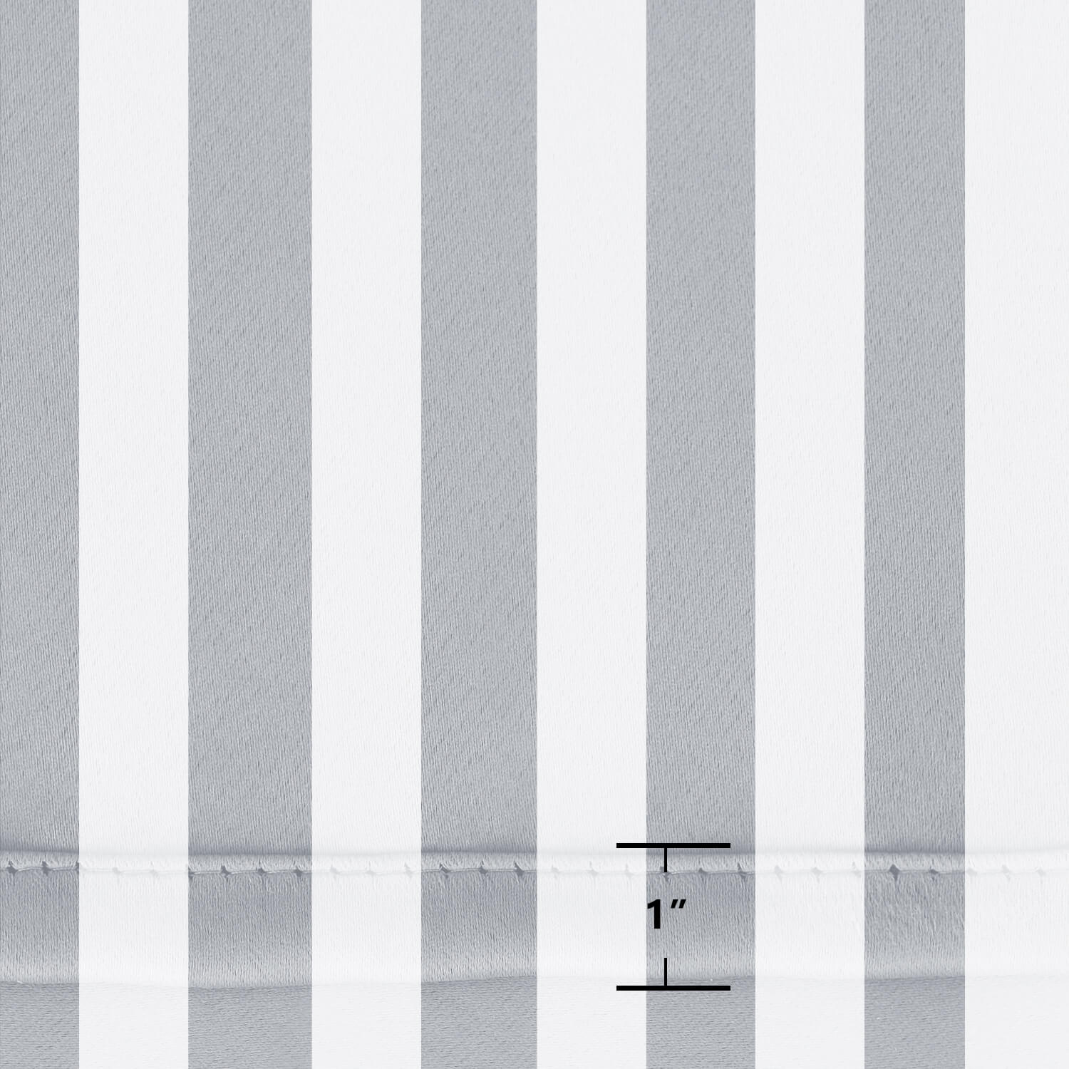 Striped Outdoor Curtains  Waterproof 1 Panel Light Gray