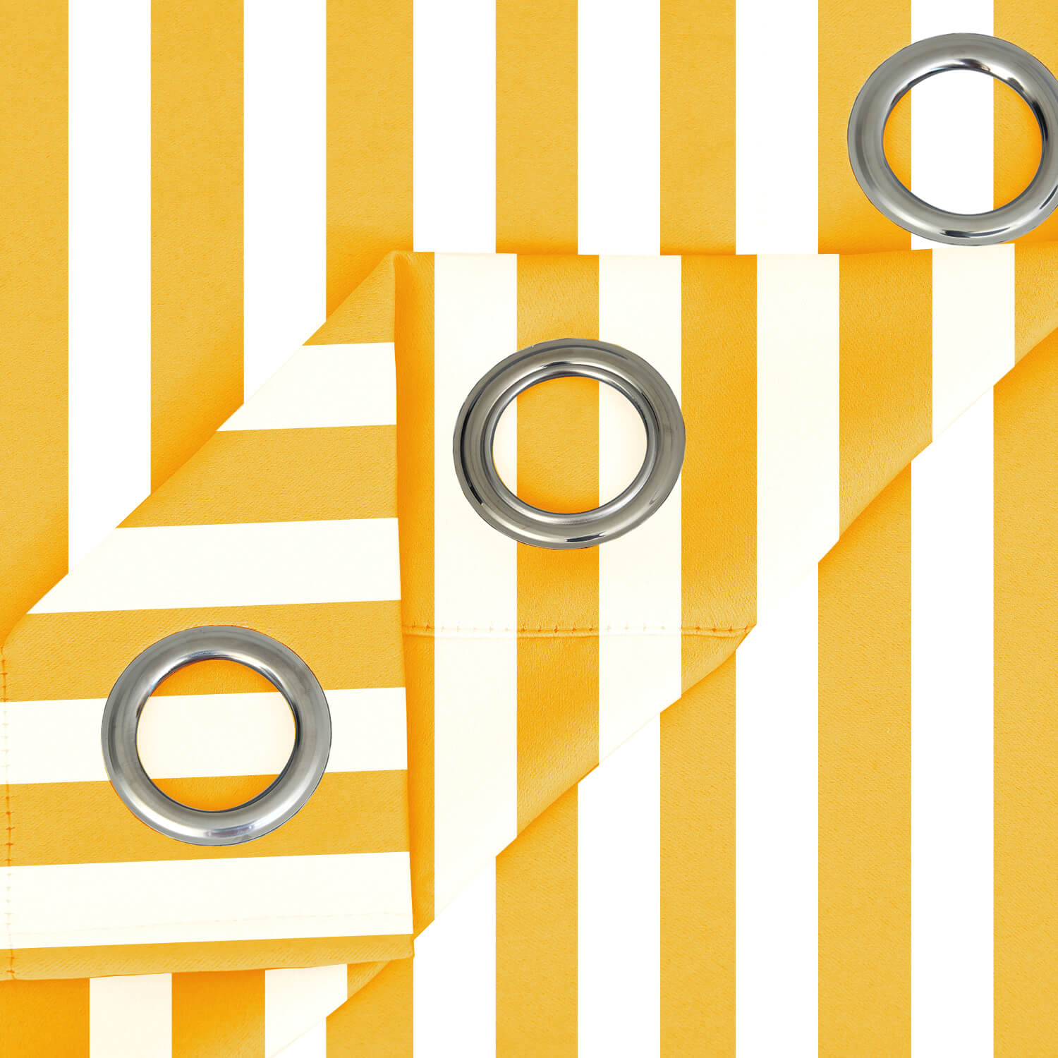 Striped Outdoor Curtains  Waterproof 1 Panel Orange