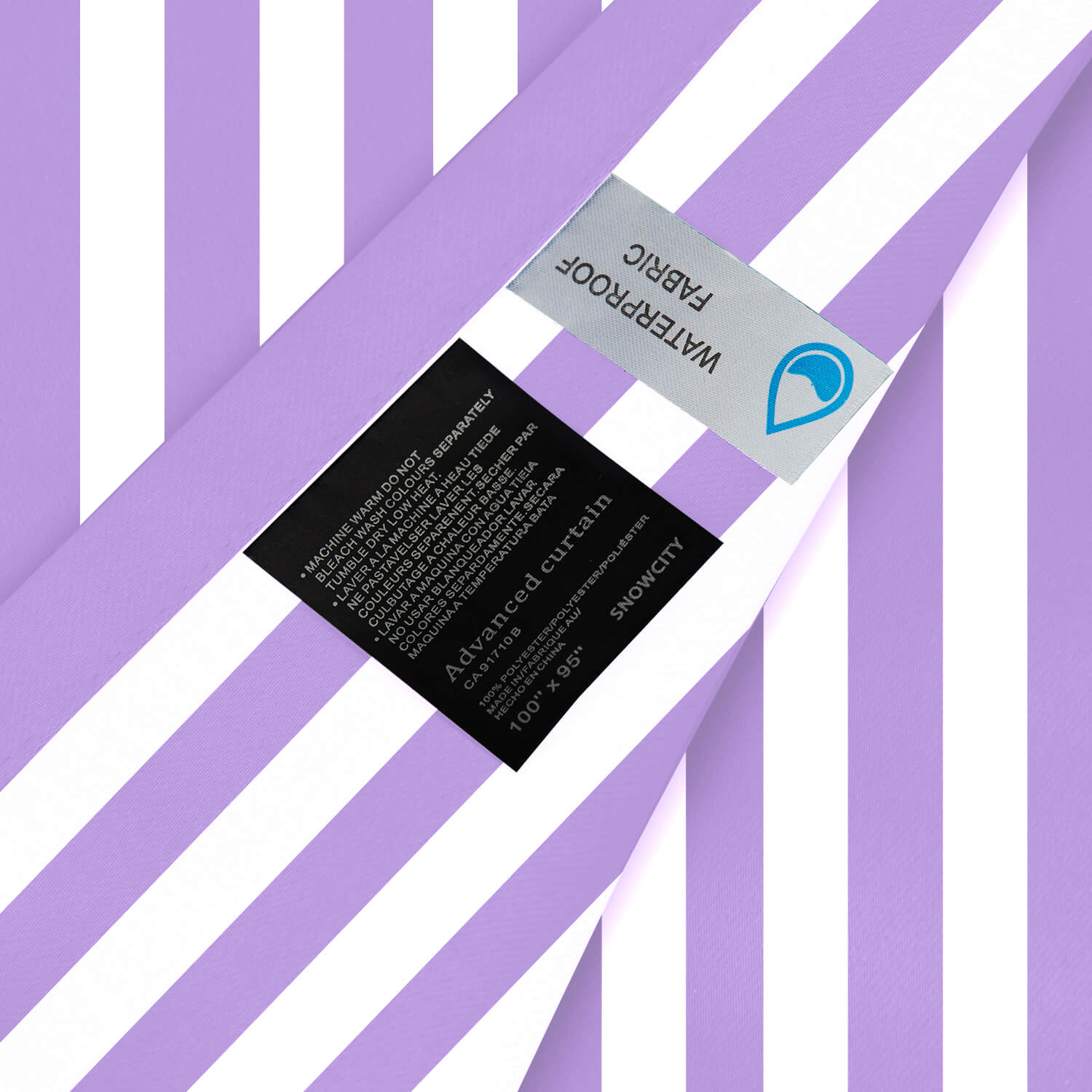 Striped Outdoor Curtains Waterproof 1 Panel Orchid