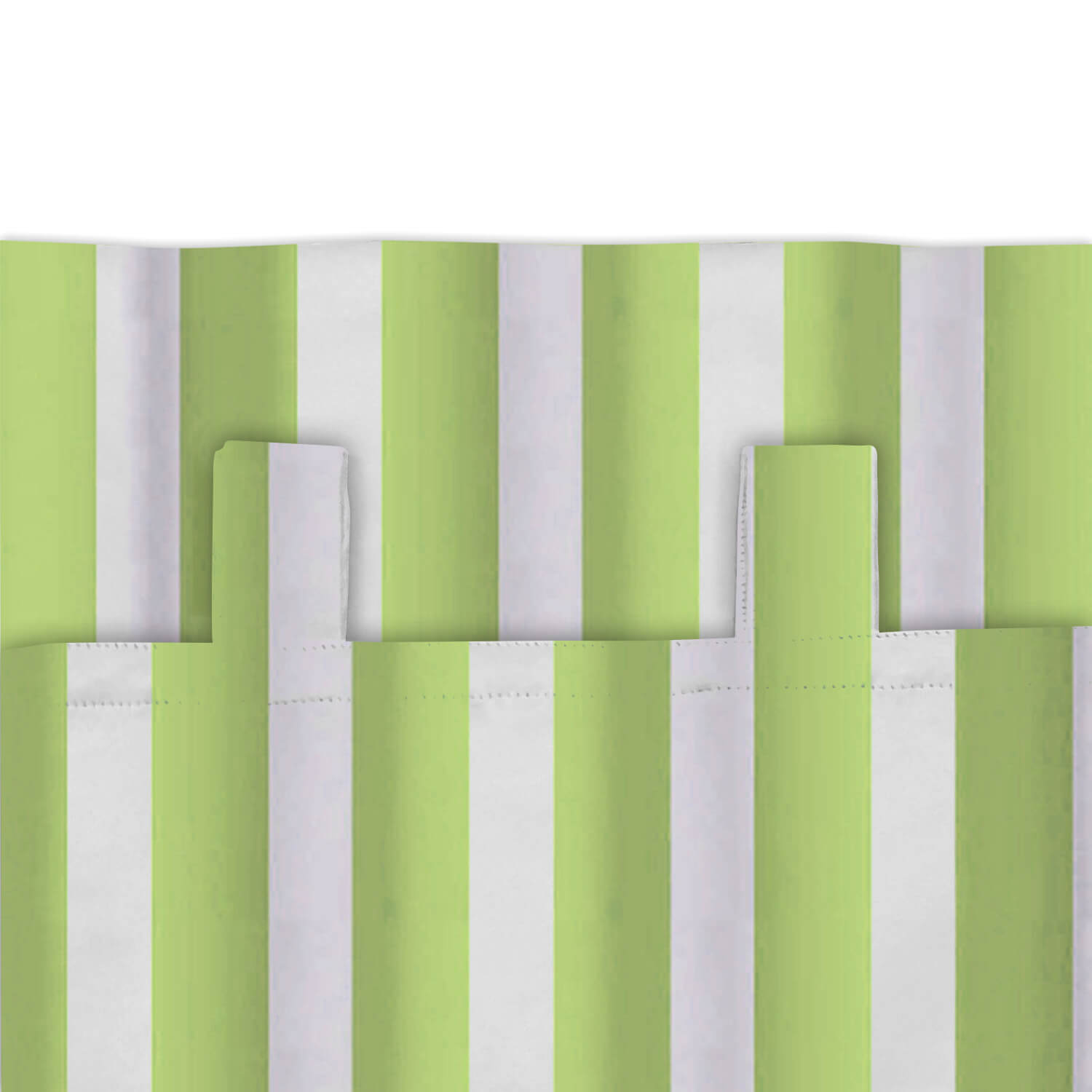 Striped Outdoor Curtains Waterproof 1 Panel LawnGreen