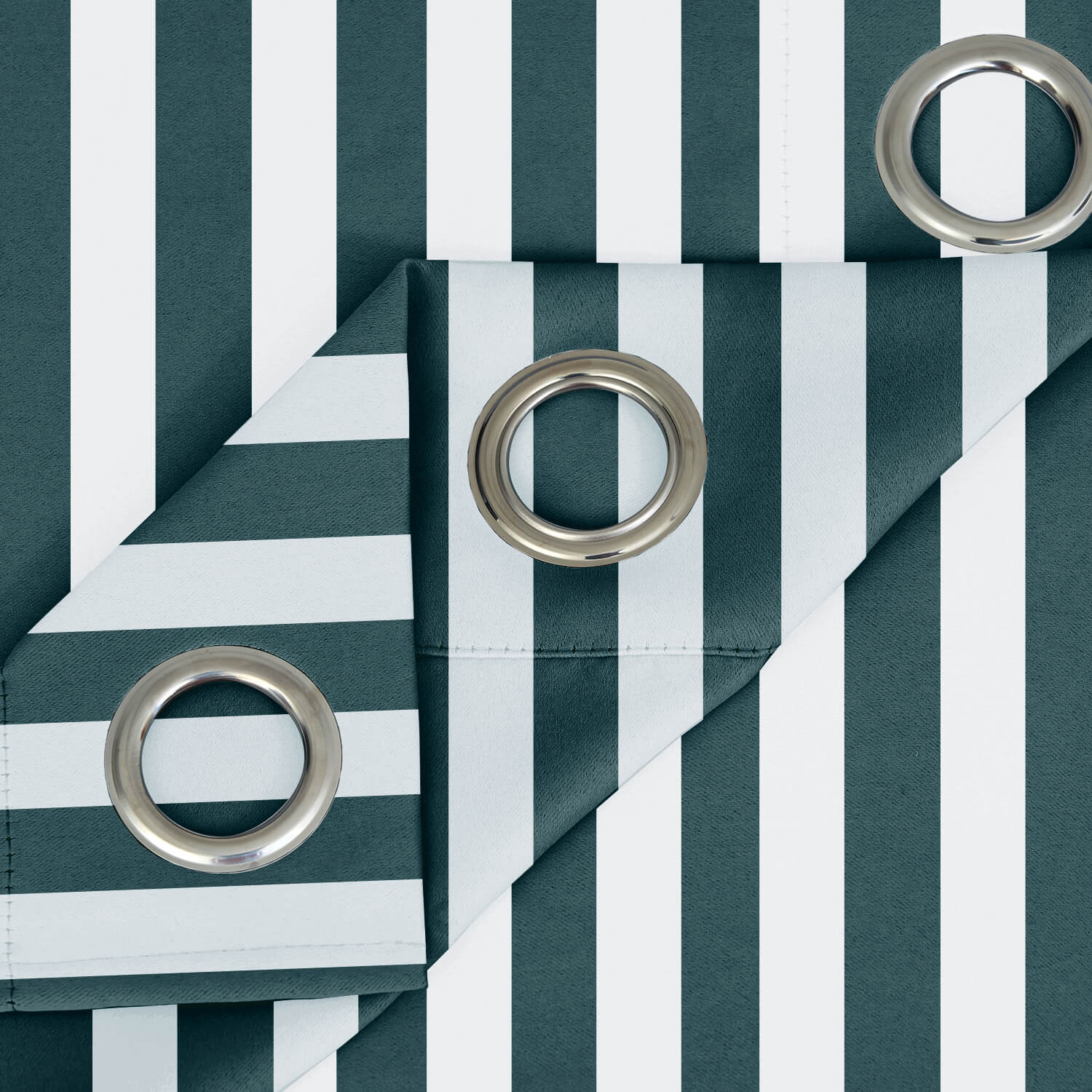 Striped Outdoor Curtains Waterproof 1 Panel DarkSlateGray