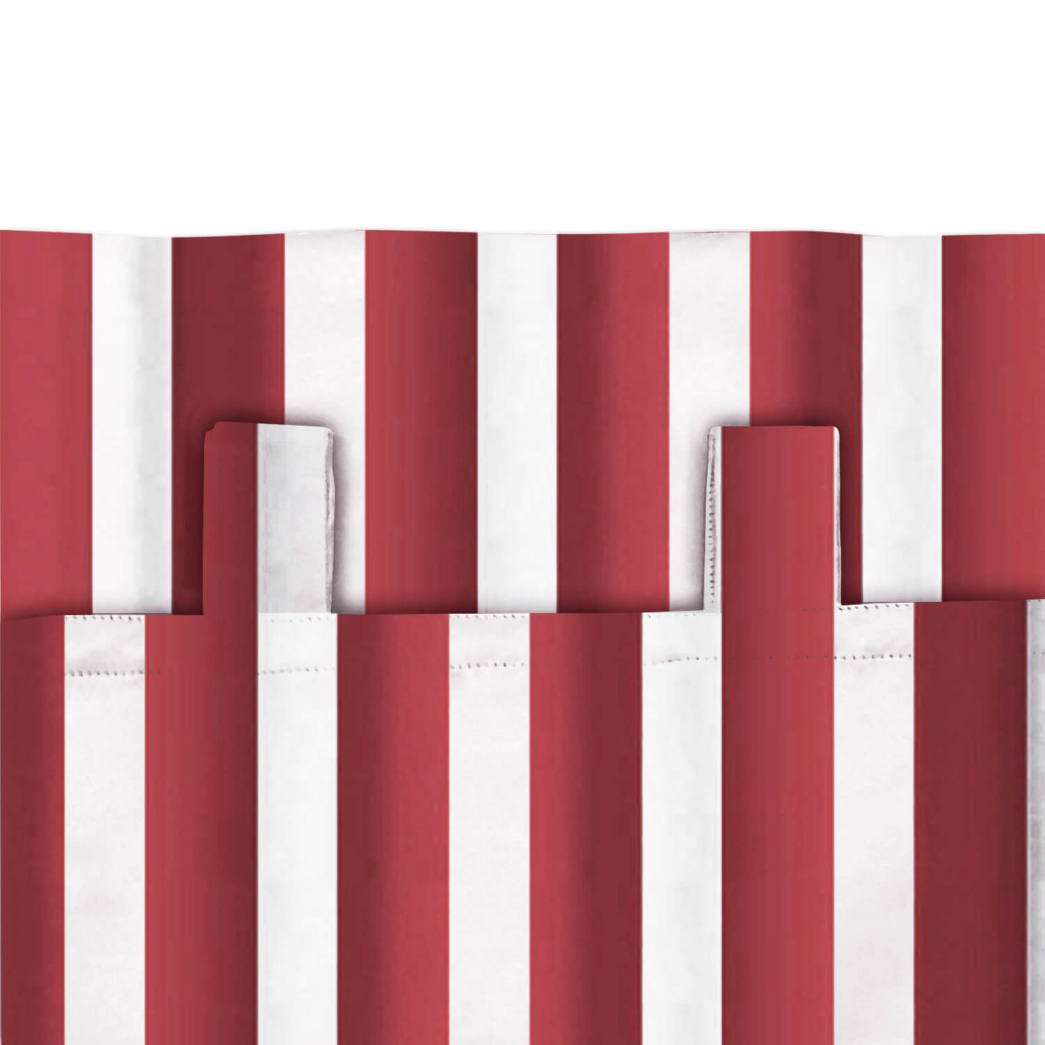 Striped Outdoor Curtains  Waterproof 1 Panel Red