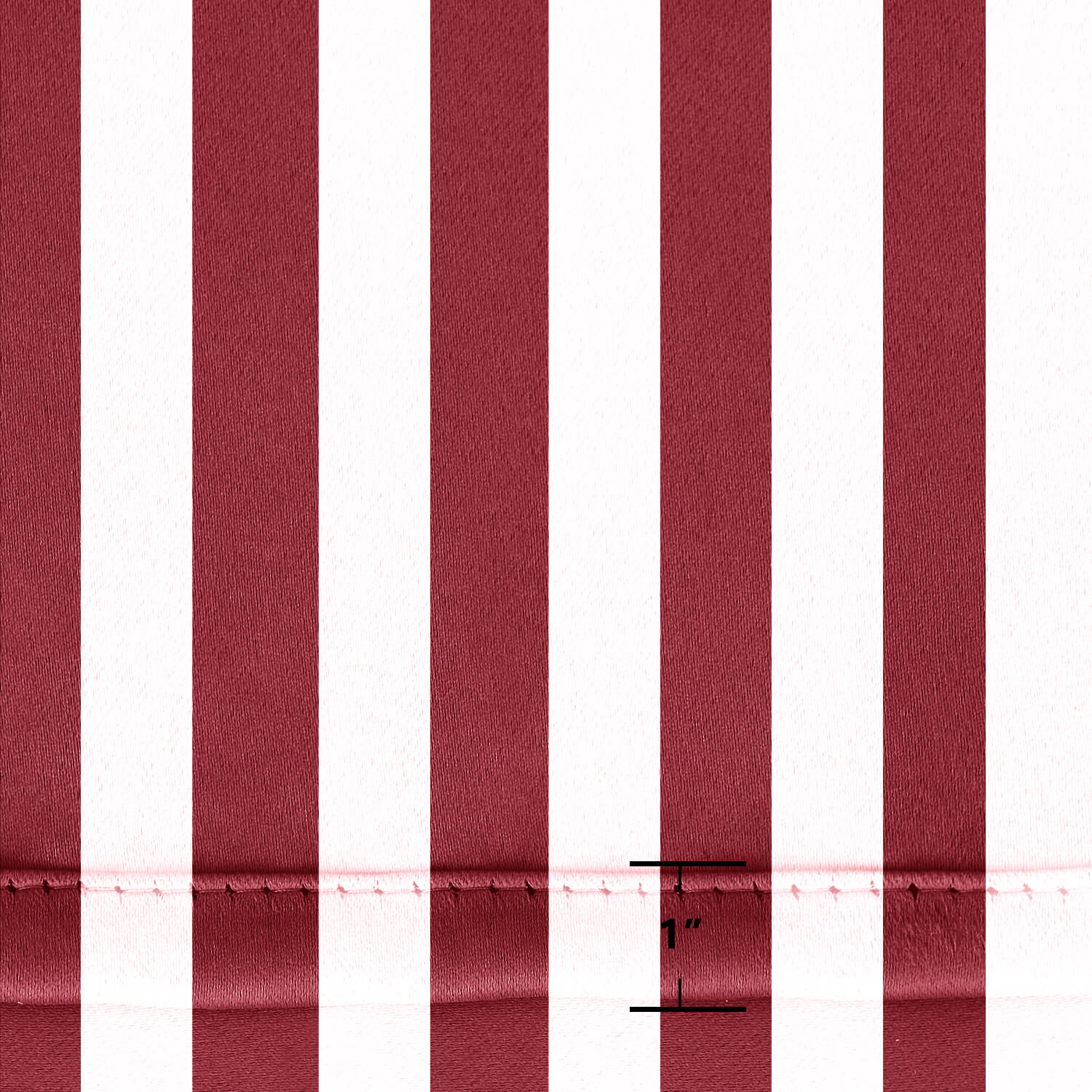Striped Outdoor Curtains  Waterproof 1 Panel Red