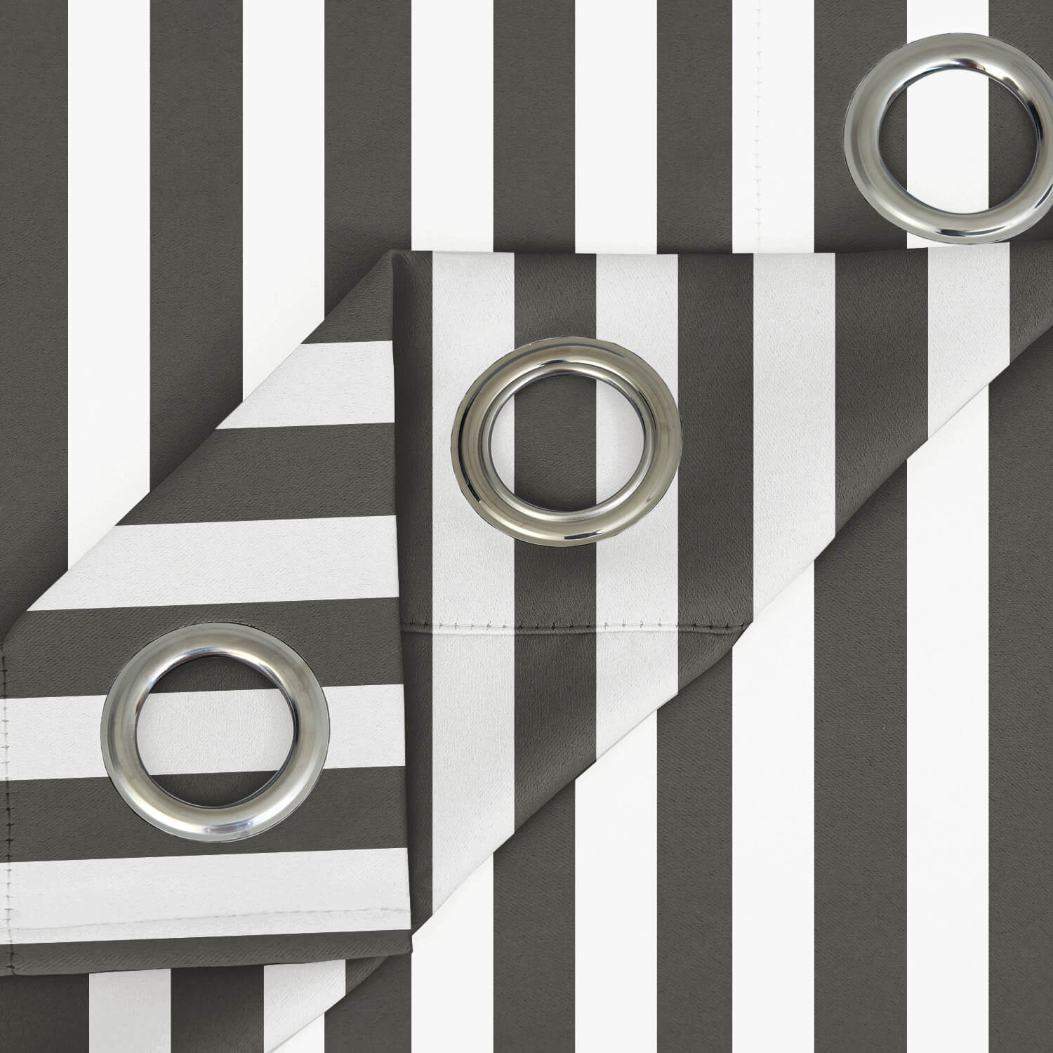 Striped Outdoor Curtains  Waterproof 1 Panel Seashell