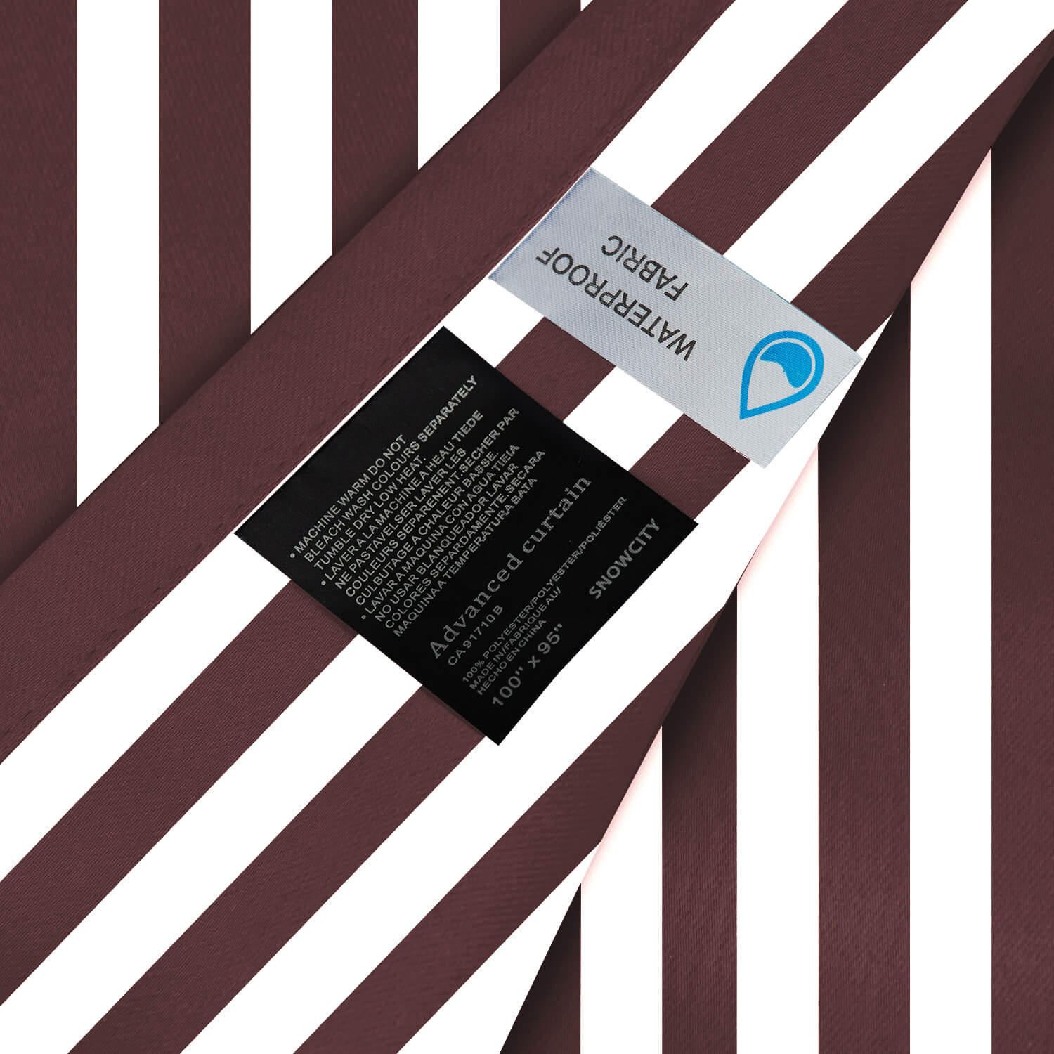 Striped Outdoor Curtains Waterproof 1 Panel Tomato