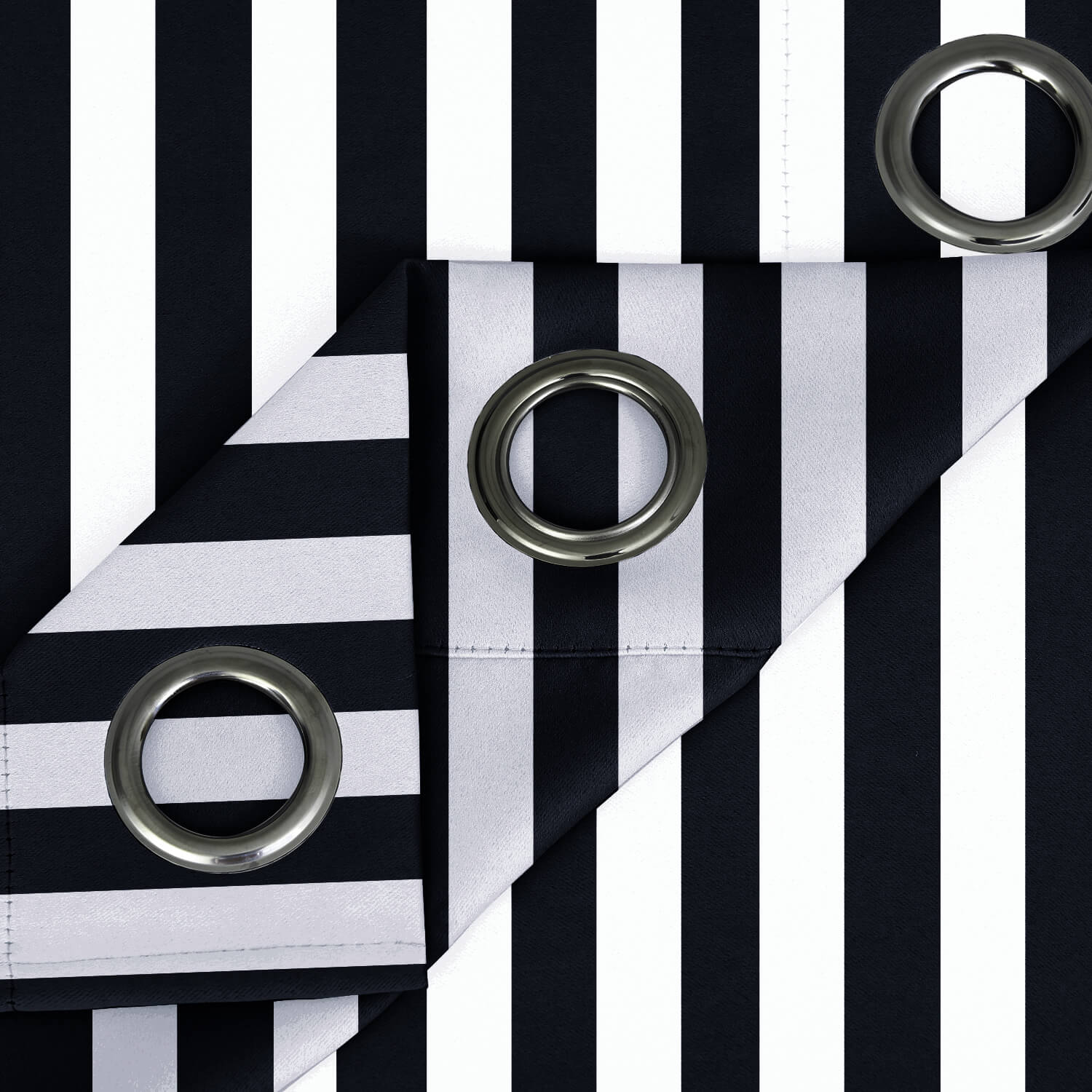 Striped Outdoor Curtains Waterproof 1 Panel RoyalBlue