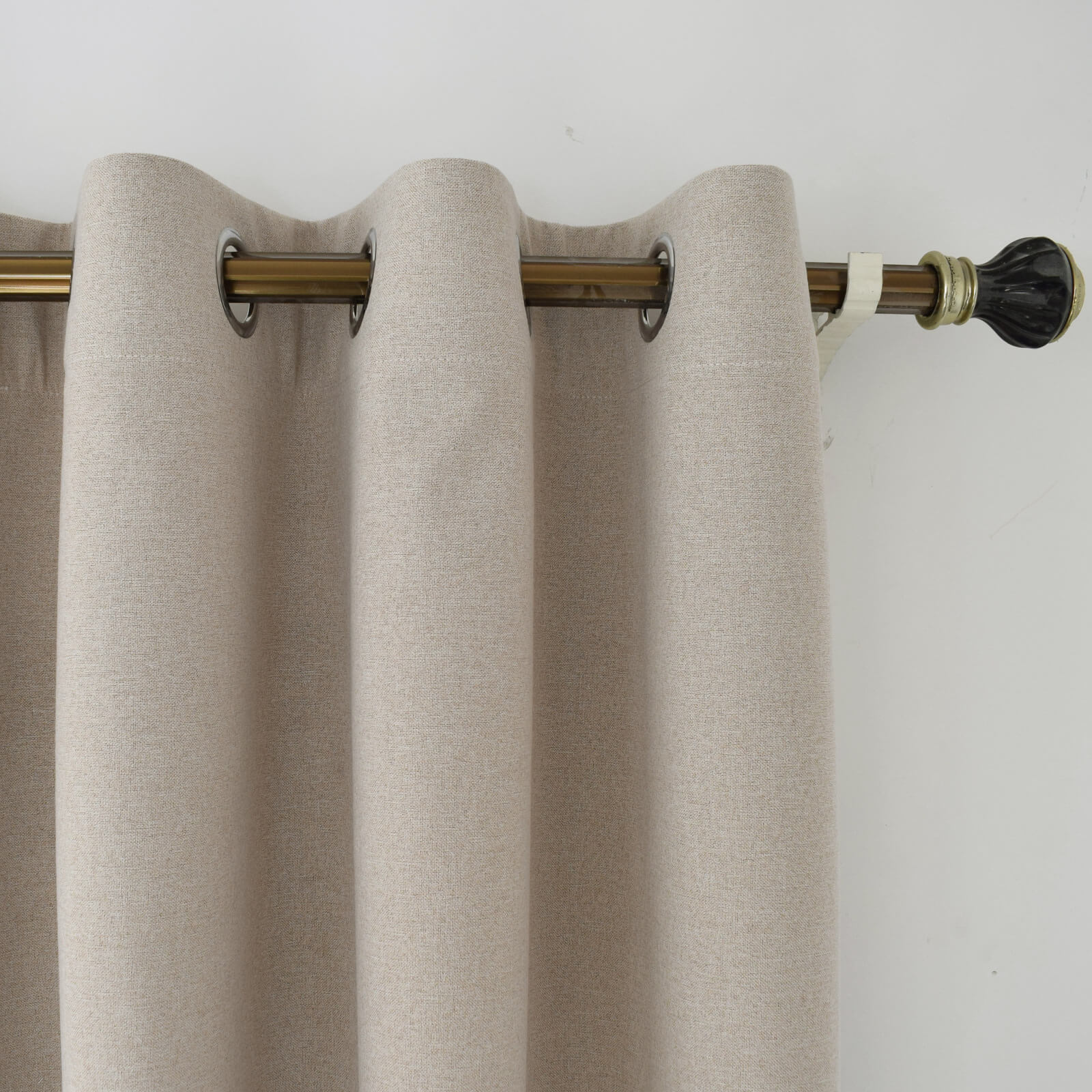 SNOWCITY Outdoor Faux Linen Curtains | 100% Blackout Waterproof