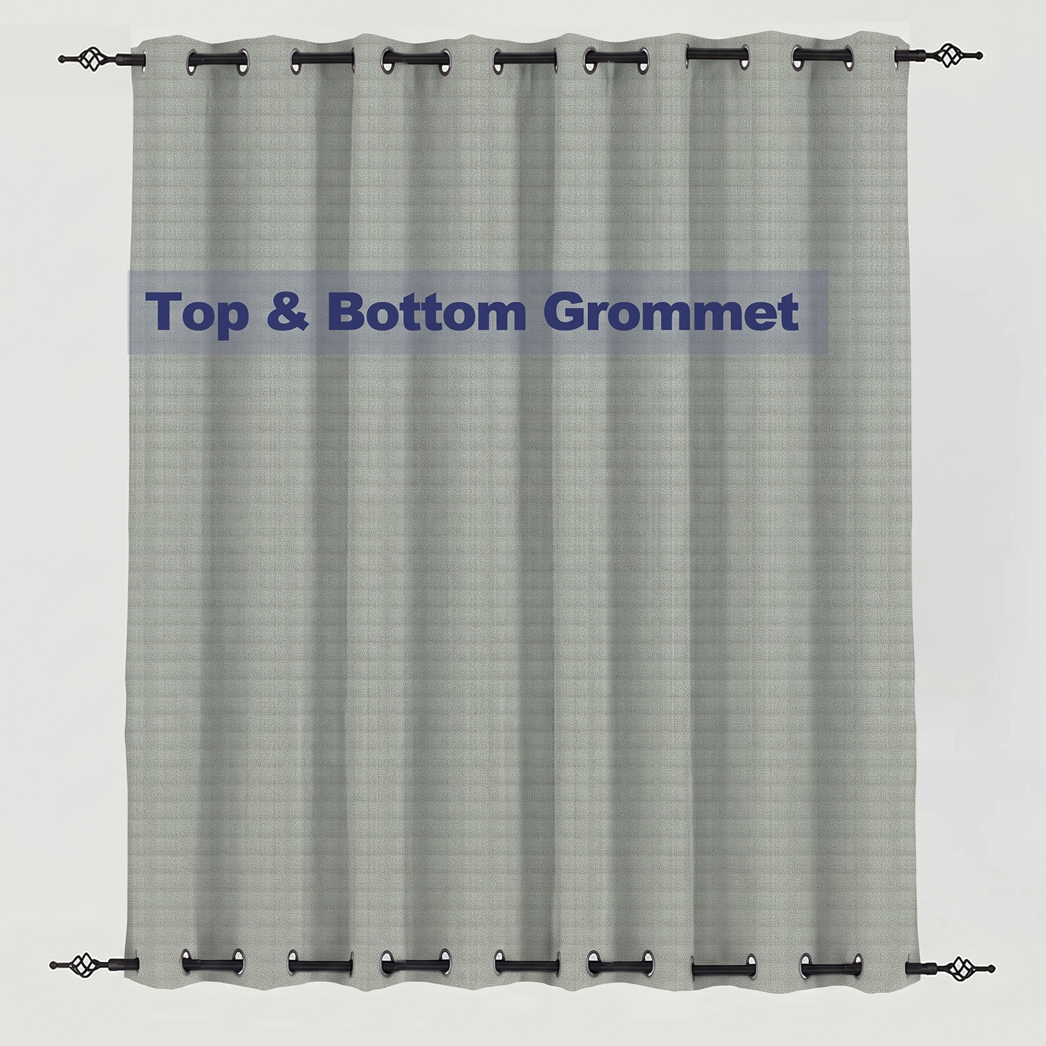 PENGI Outdoor Curtains Waterproof - Desert Granite Green