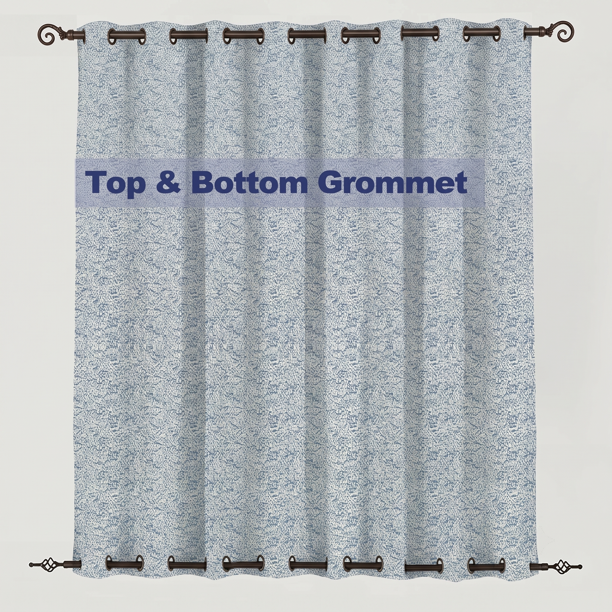 PENGI Outdoor Curtains Waterproof - Desert Crystal Blue