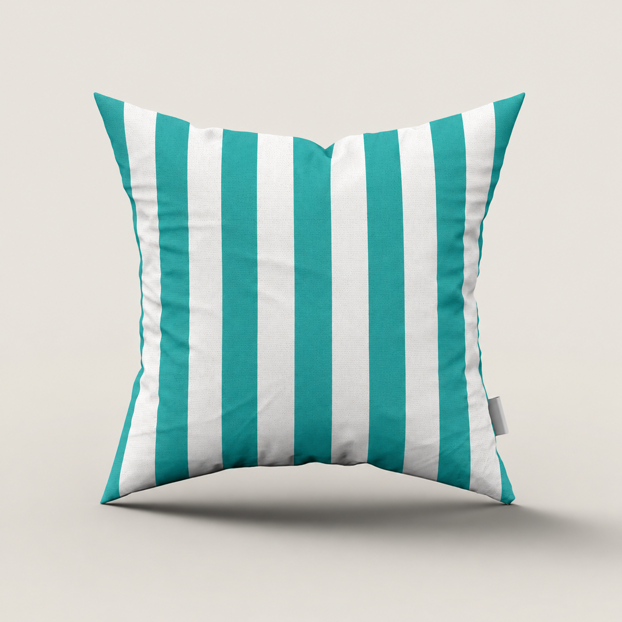 SNOWCITY Striped Outdoor Waterproof Throw Pillow with Insert - Glacier Blue