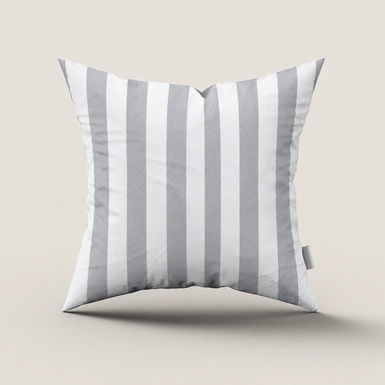 SNOWCITY Striped Outdoor Waterproof Throw Pillow with Insert - Gray