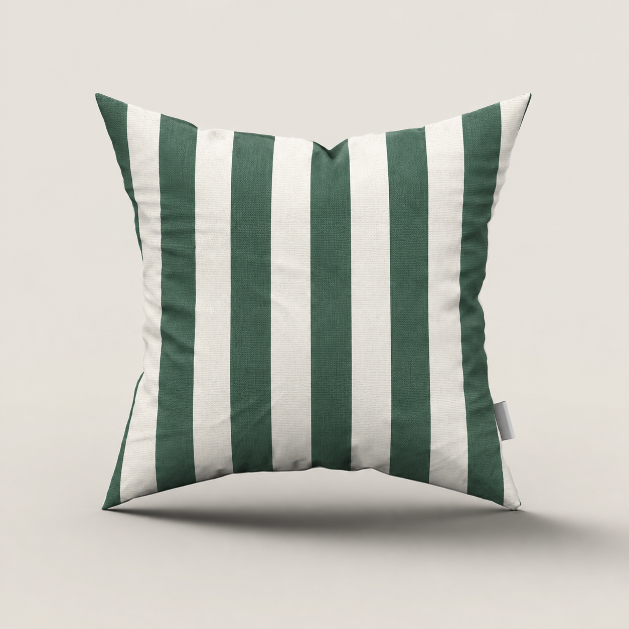 SNOWCITY Striped Outdoor Waterproof Throw Pillow with Insert - Green
