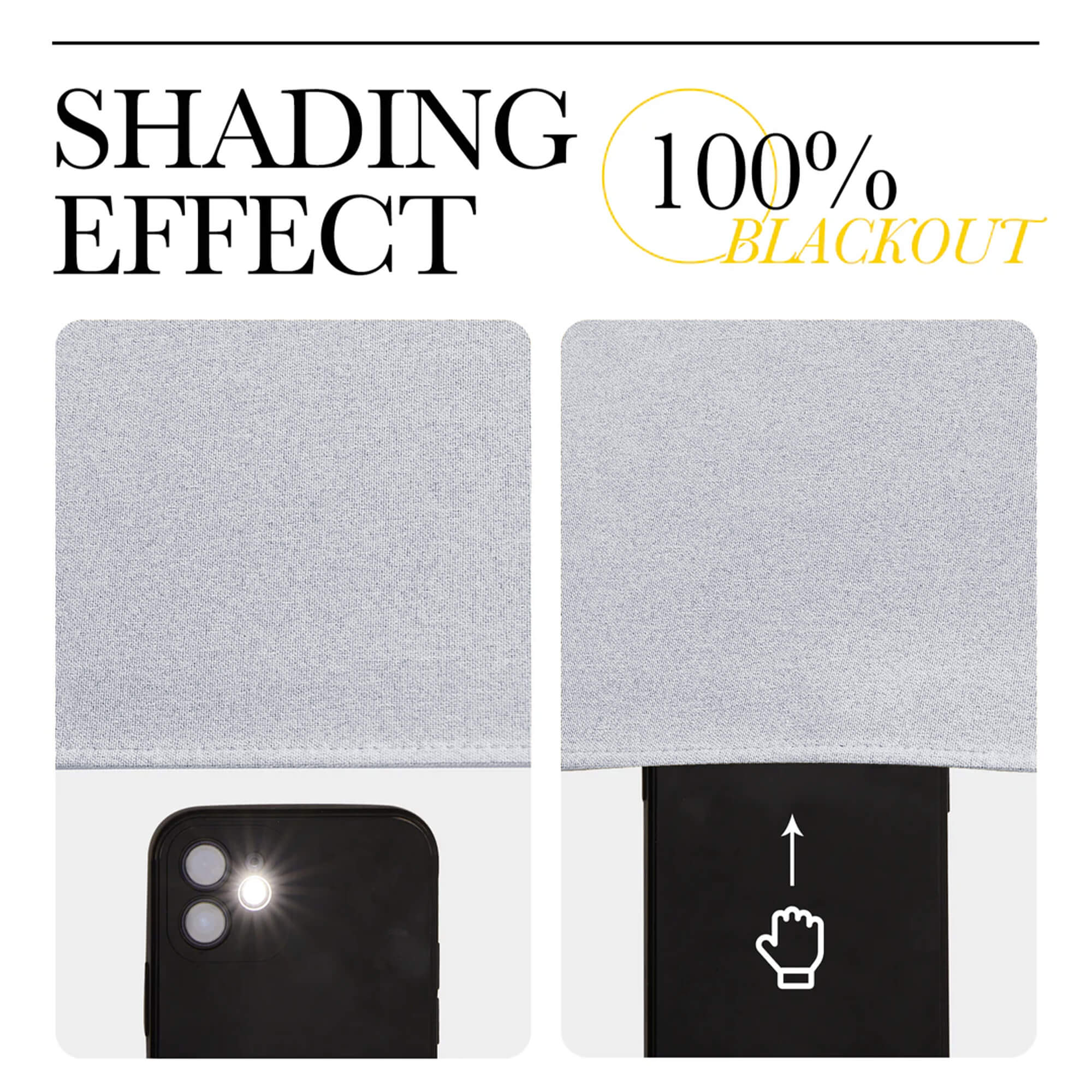 SNOWCITY Outdoor 100% Blackout Waterproof Double-Sided High-Quality Combed Cotton Curtains, Natural