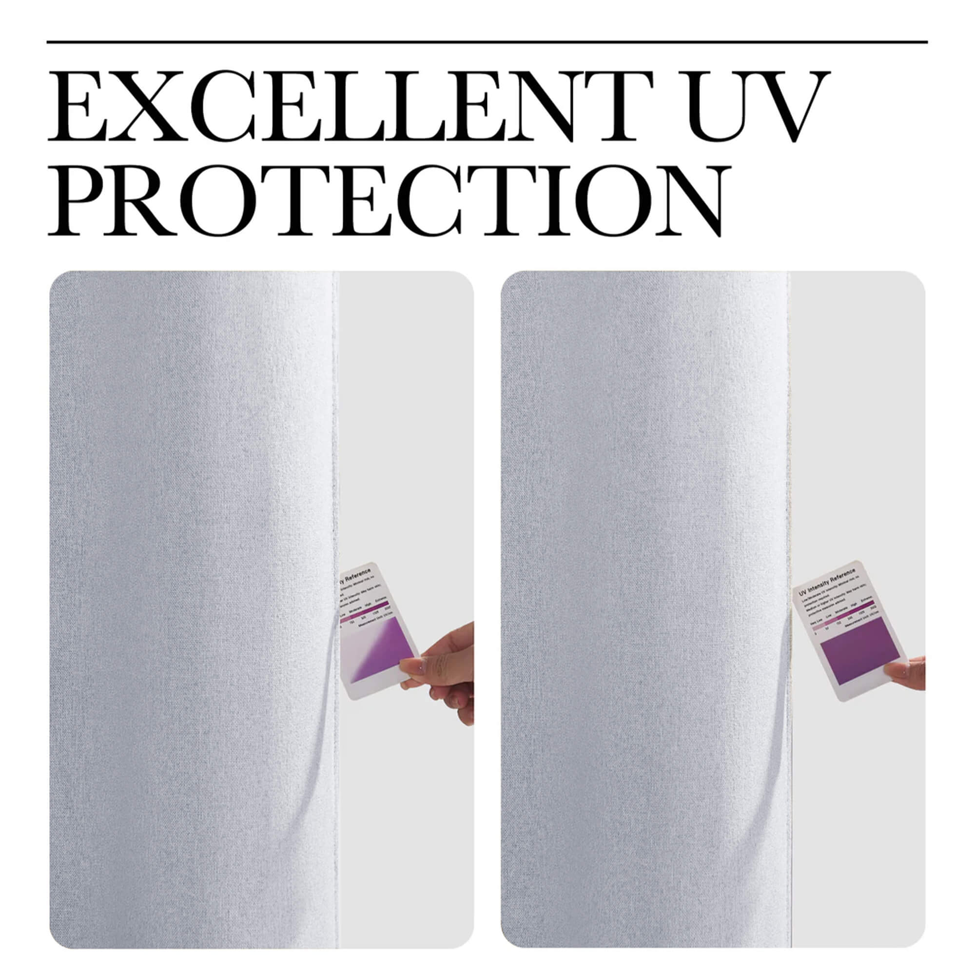 SNOWCITY Outdoor 100% Blackout Waterproof Double-Sided High-Quality Combed Cotton Curtains, Natural