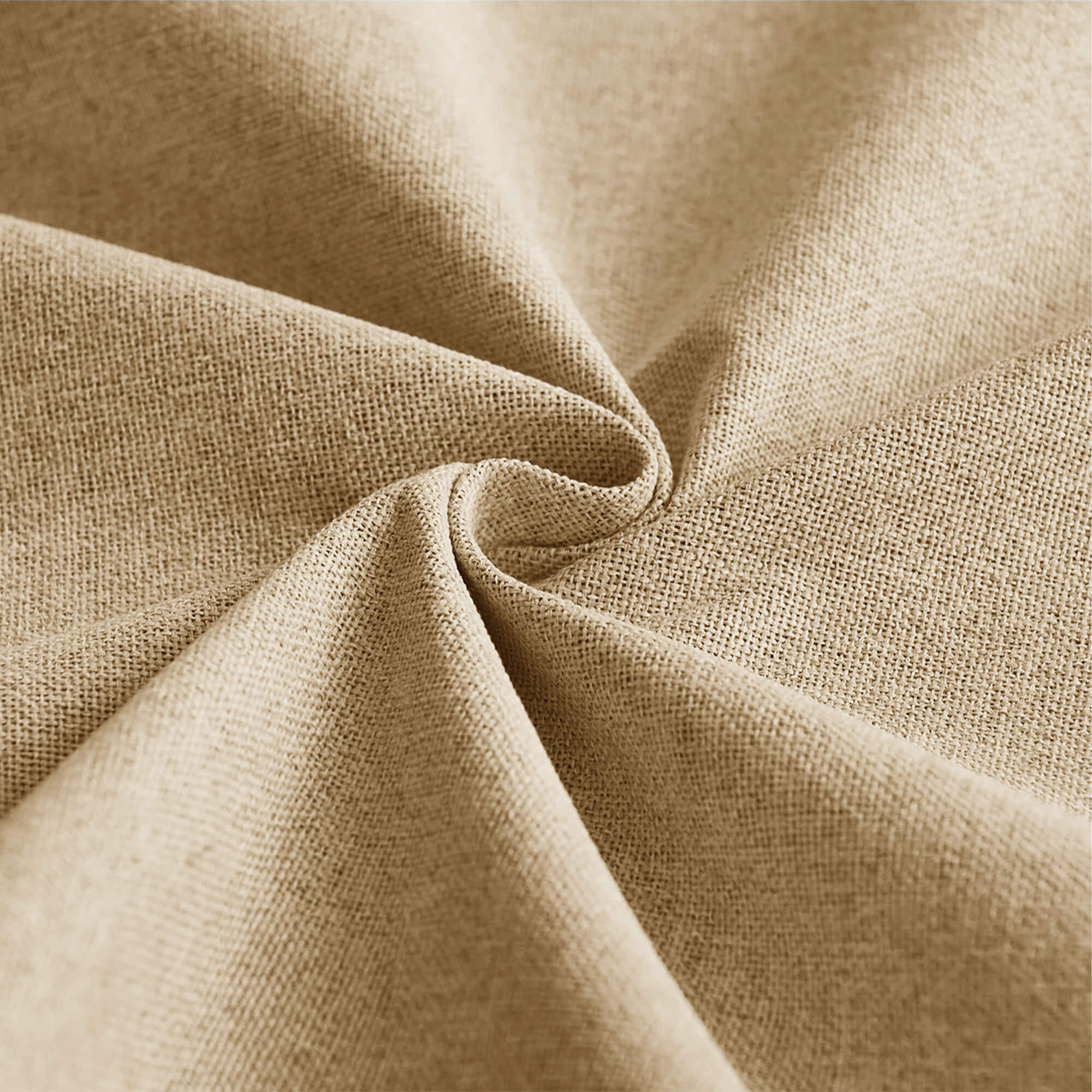 SNOWCITY Outdoor 100% Blackout Waterproof Double-Sided High-Quality Combed Cotton Curtains, Dark Beige