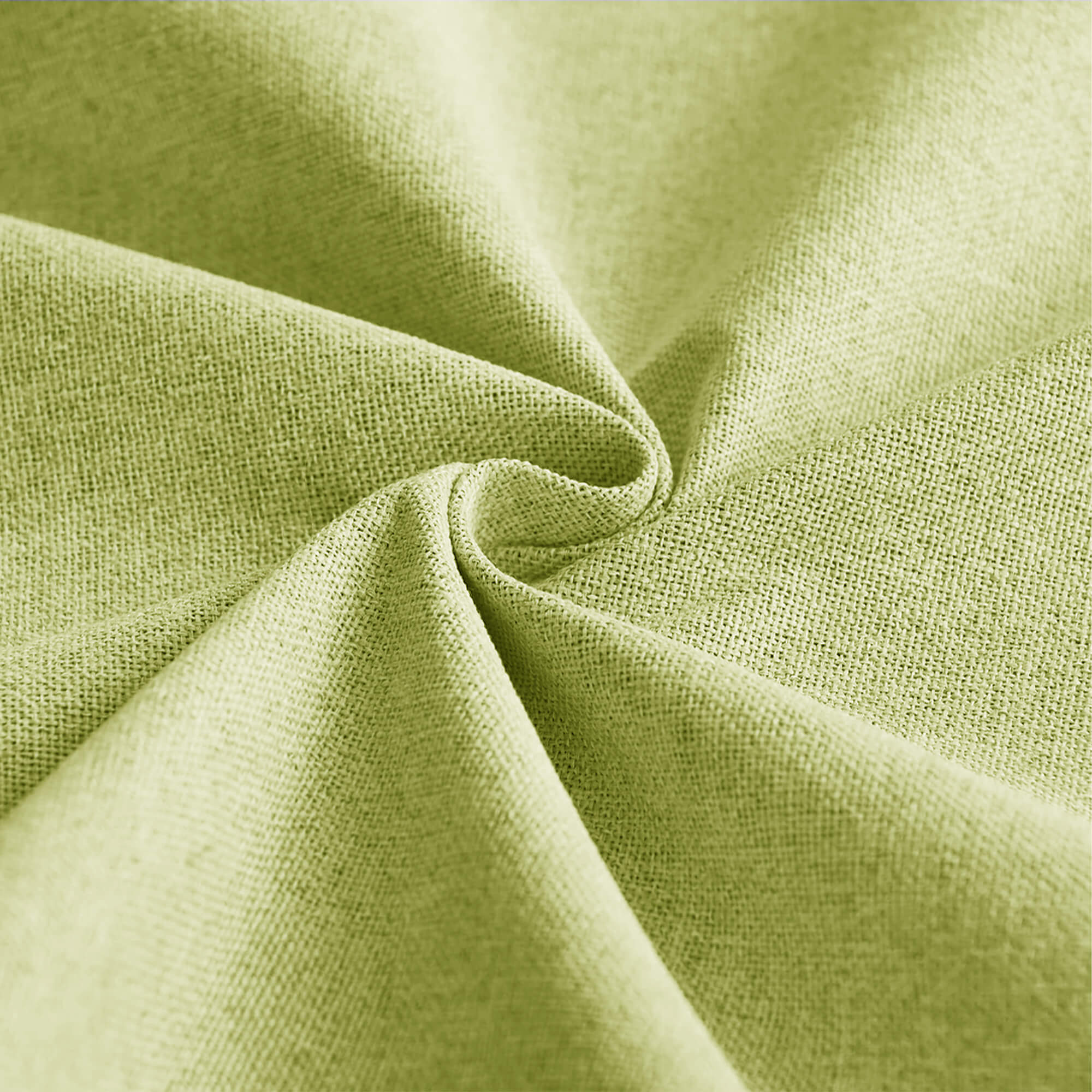 SNOWCITY Outdoor 100% Blackout Waterproof Double-Sided High-Quality Combed Cotton Curtains, Matcha Green