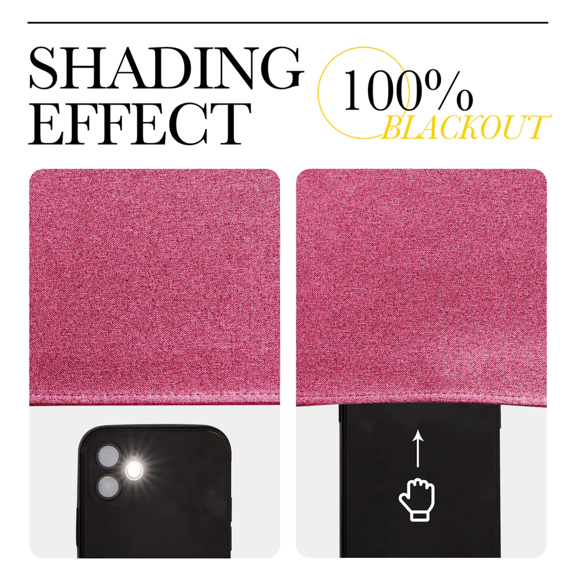 SNOWCITY Outdoor 100% Blackout Waterproof Double-Sided High-Quality Combed Cotton Curtains, Burgundy