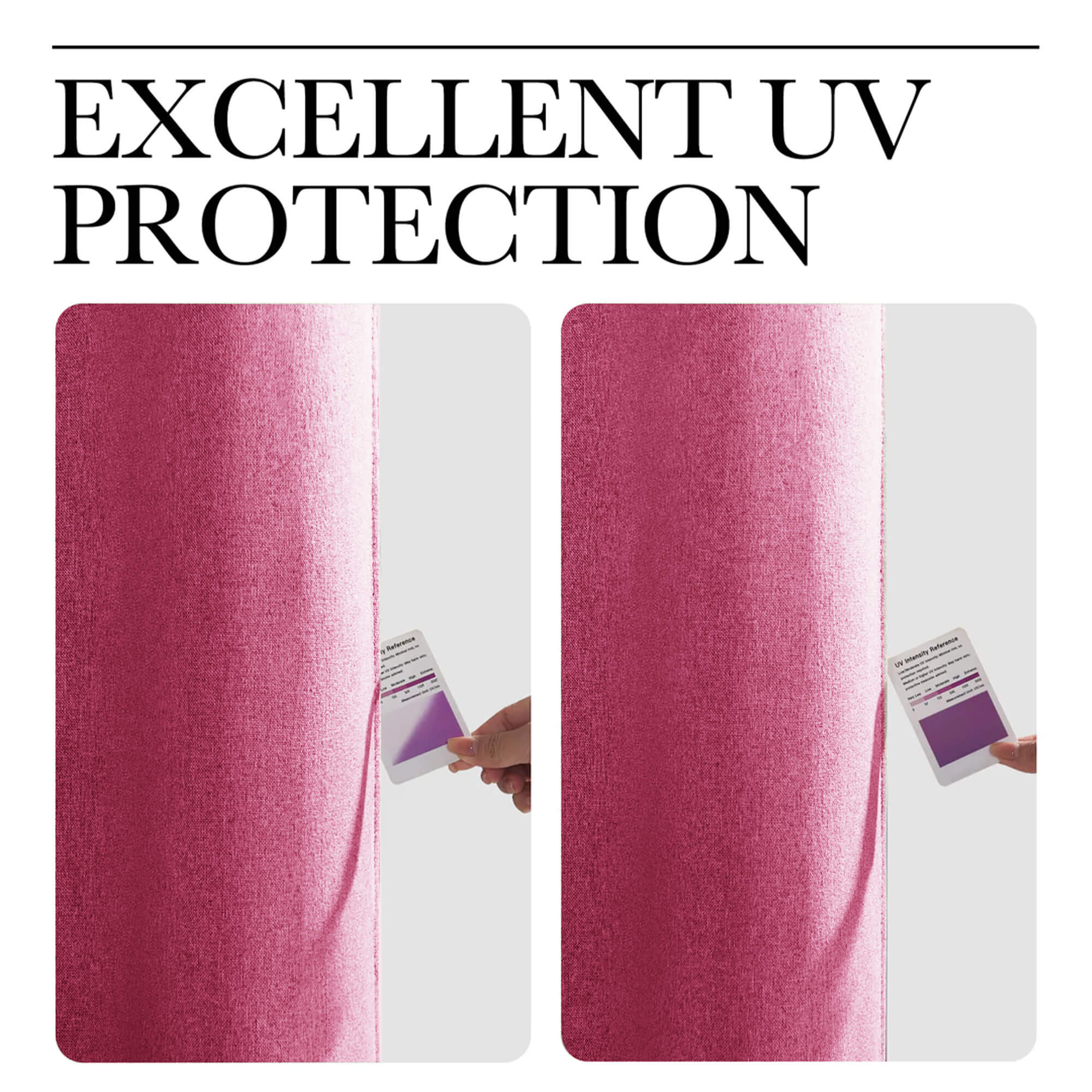 SNOWCITY Outdoor 100% Blackout Waterproof Double-Sided High-Quality Combed Cotton Curtains, Burgundy