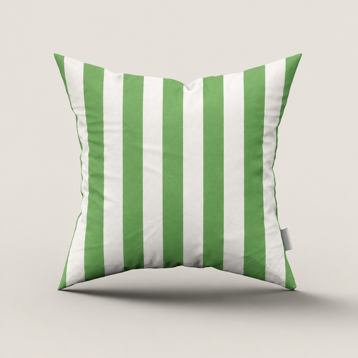 SNOWCITY Striped Outdoor Waterproof Throw Pillow with Insert - Jasmine Green