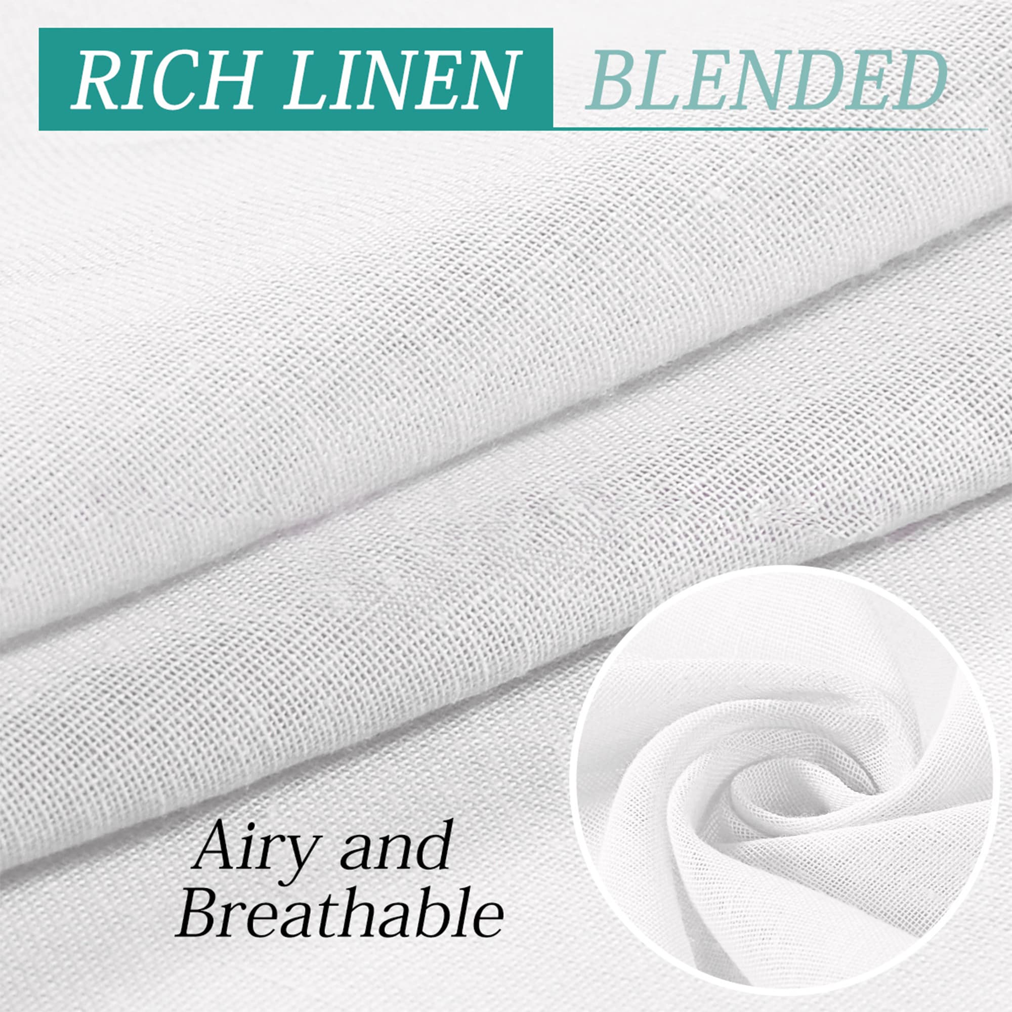 Outdoor Linen Waterproof Curtains Velcro Tab Top