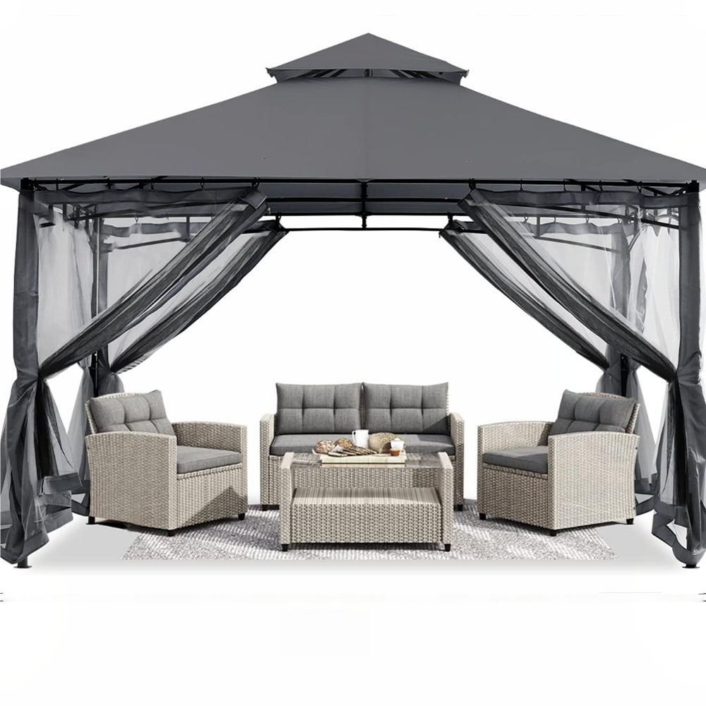 SNOWCITY Gazebo Universal Replacement Mosquito Netting 4-Panel