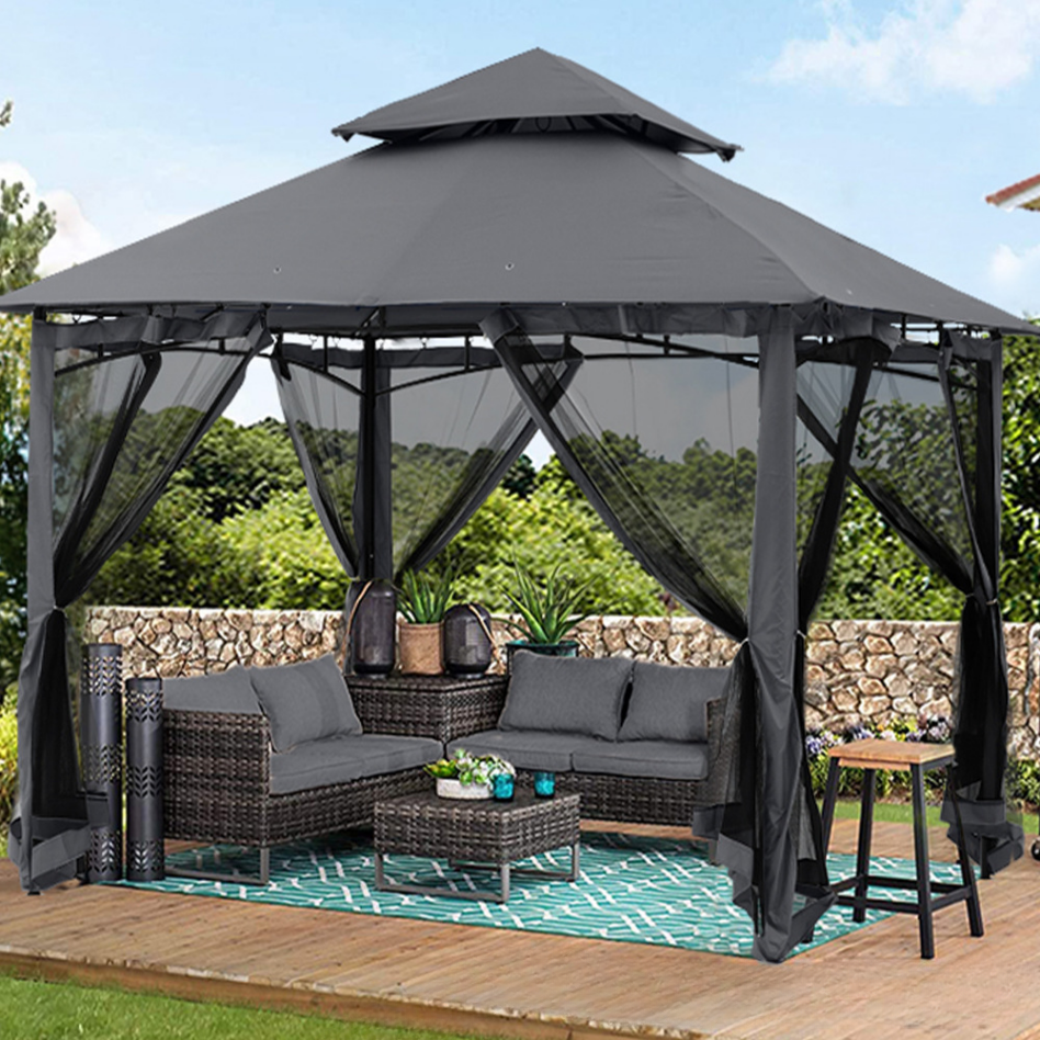 SNOWCITY Gazebo Universal Replacement Mosquito Netting 4-Panel