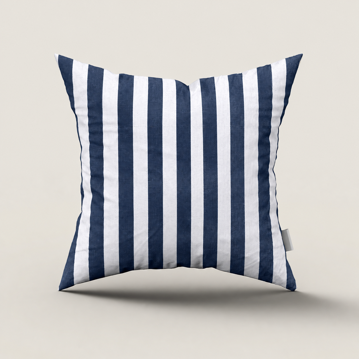 SNOWCITY Striped Outdoor Waterproof Throw Pillow with Insert - Navy blue