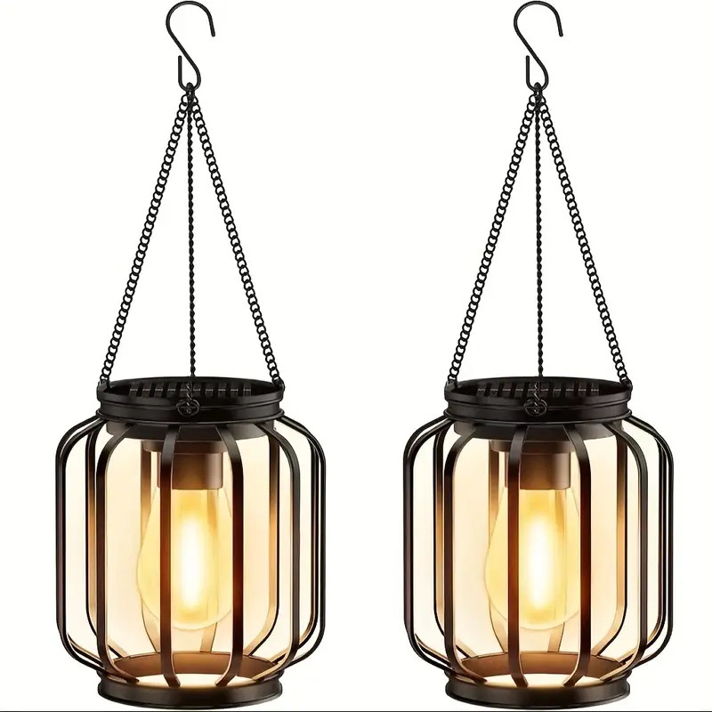 SNOWCITY Solar Lantern Outdoor Waterproof, 2 Pack