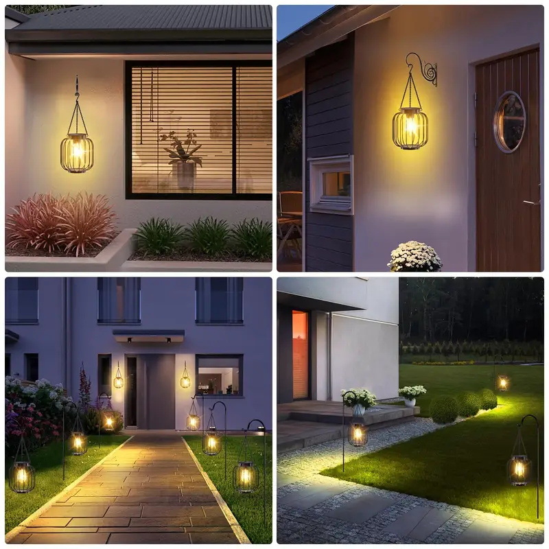 SNOWCITY Solar Lantern Outdoor Waterproof, 2 Pack